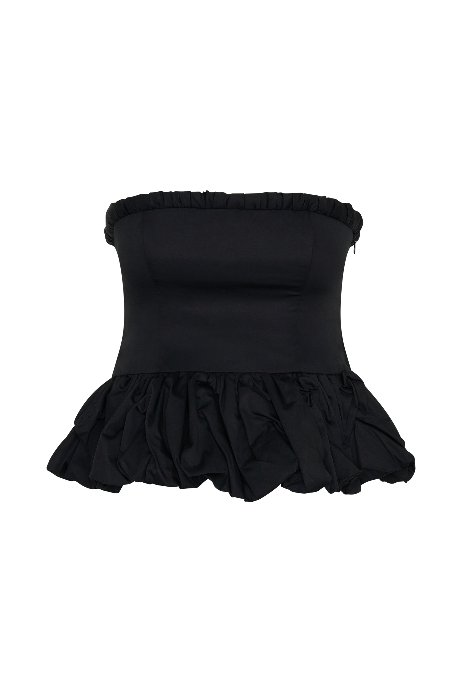 Cora Ruched Strapless Top - Black #7