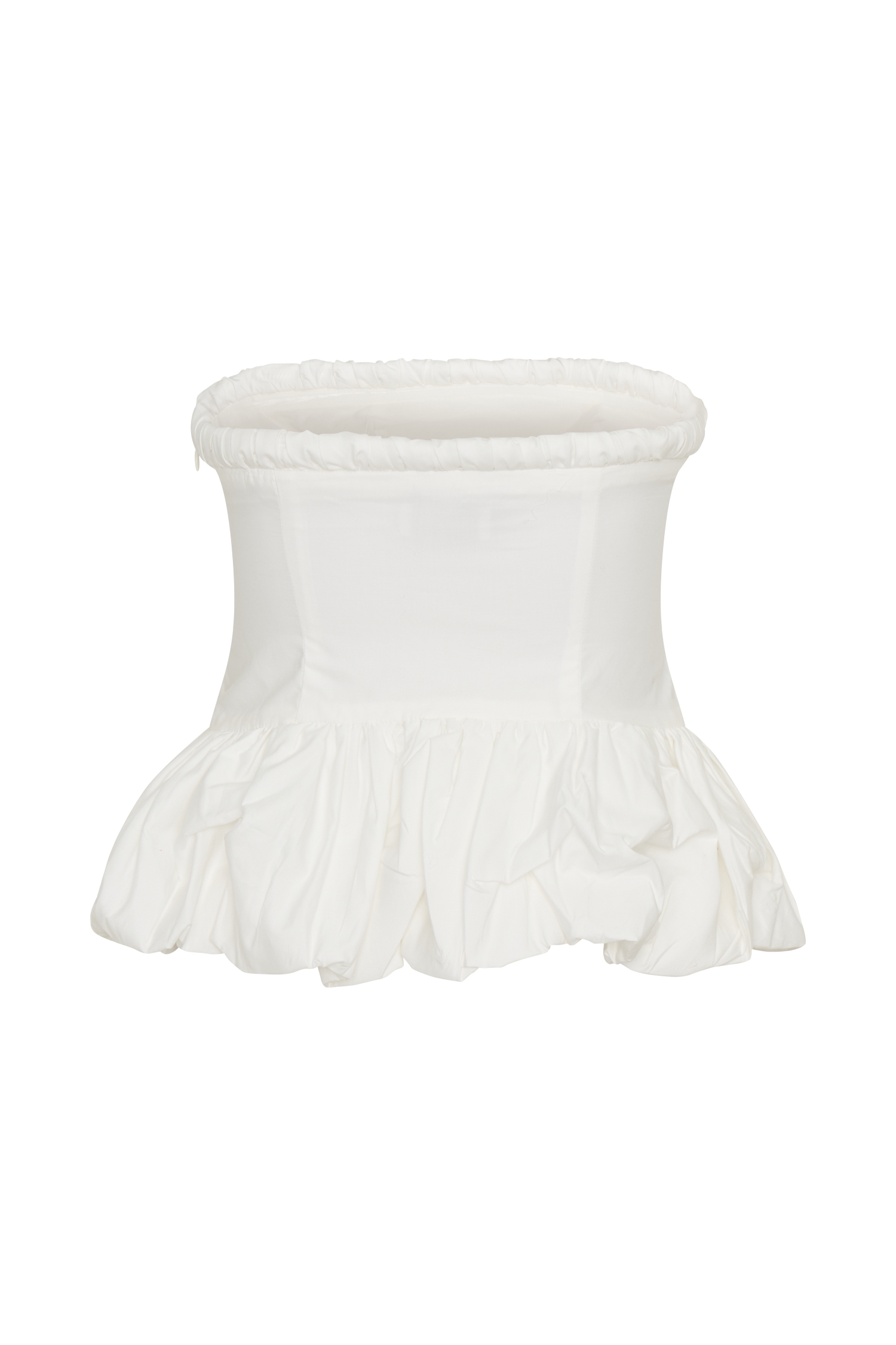Cora Ruched Strapless Top - White #6