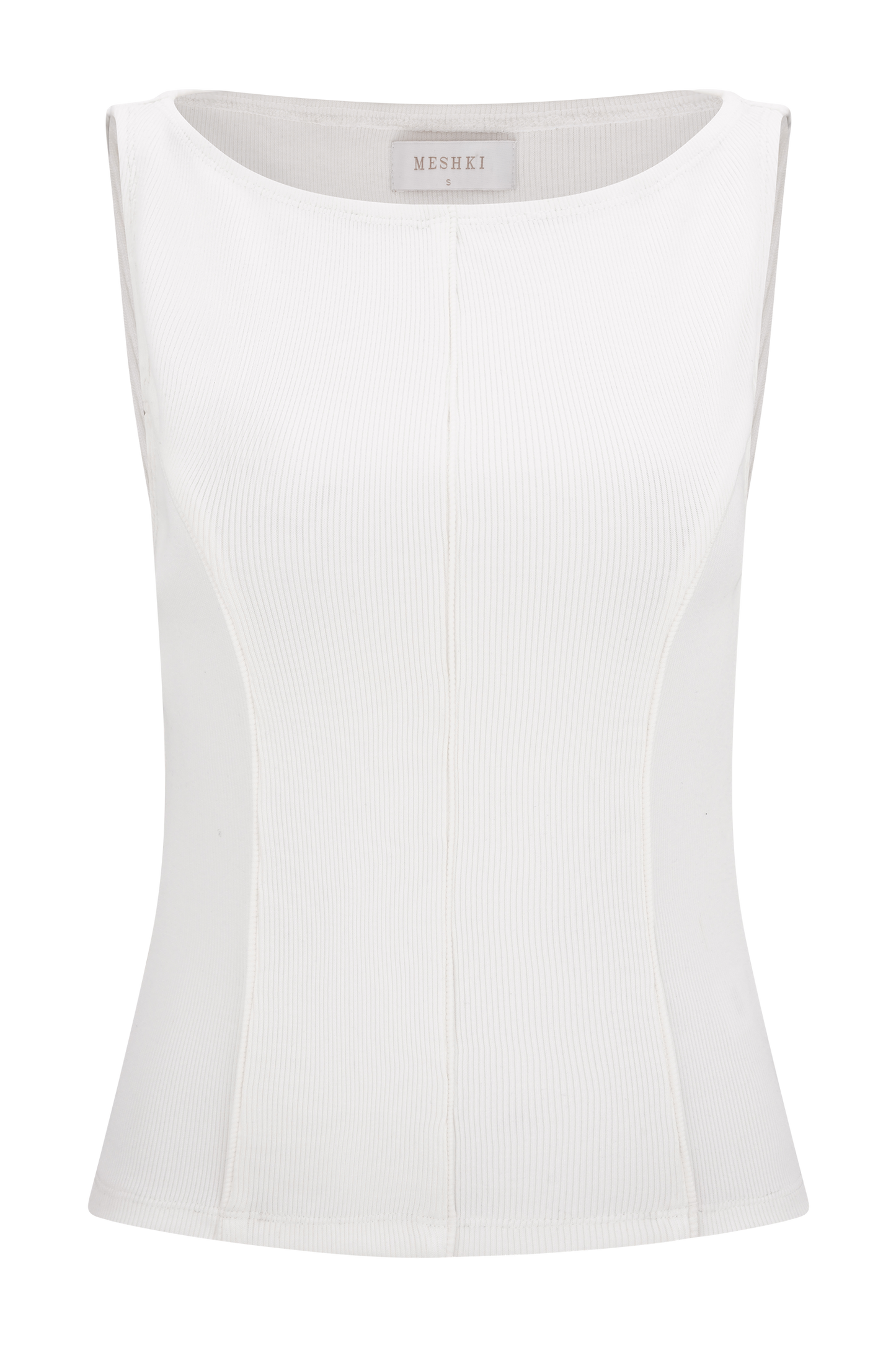 Coraline Panelled Sleeveless Top - White