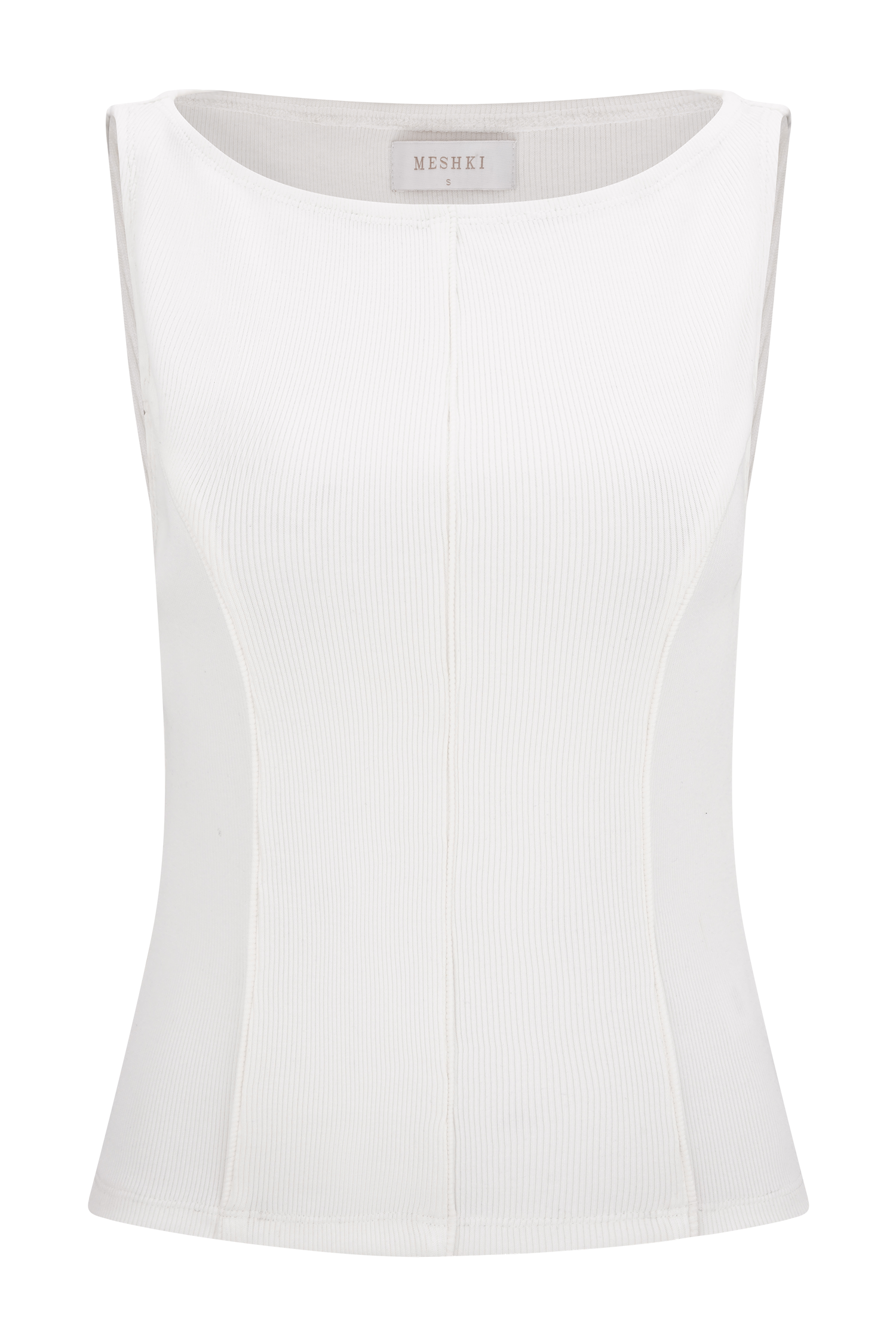 Coraline Panelled Sleeveless Top - White #9