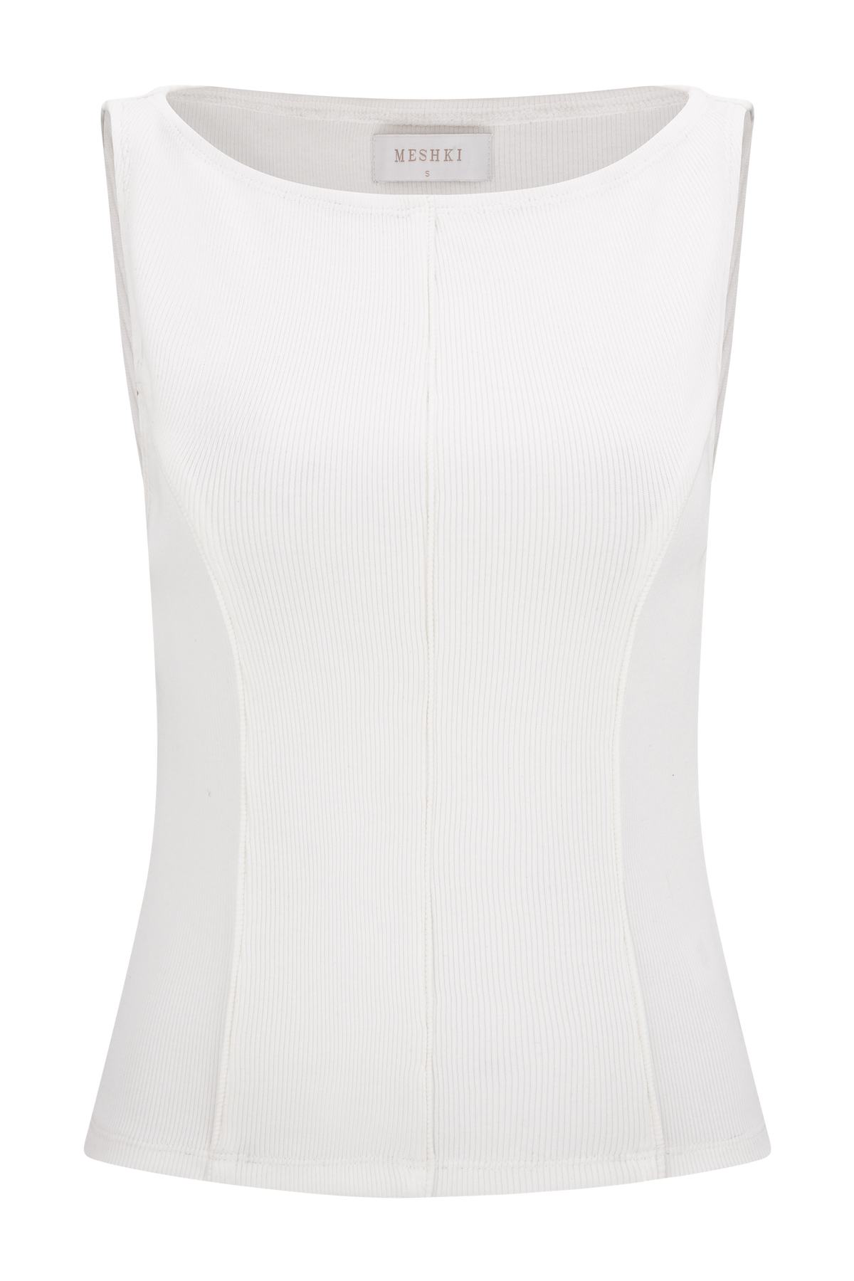 Coraline Panelled Sleeveless Top - White #9