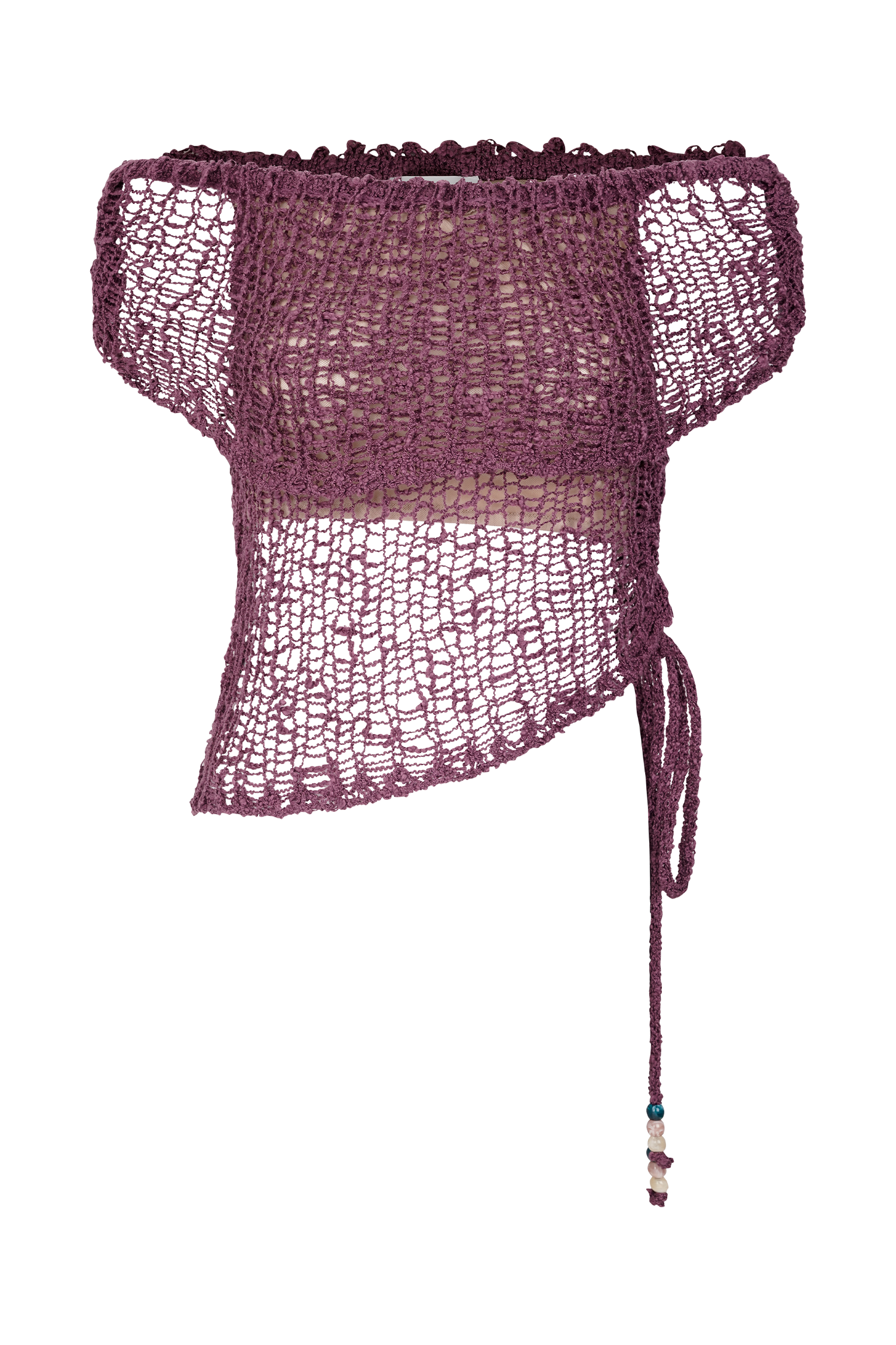 Cordelia Off Shoulder Knit Top - Mauve #9