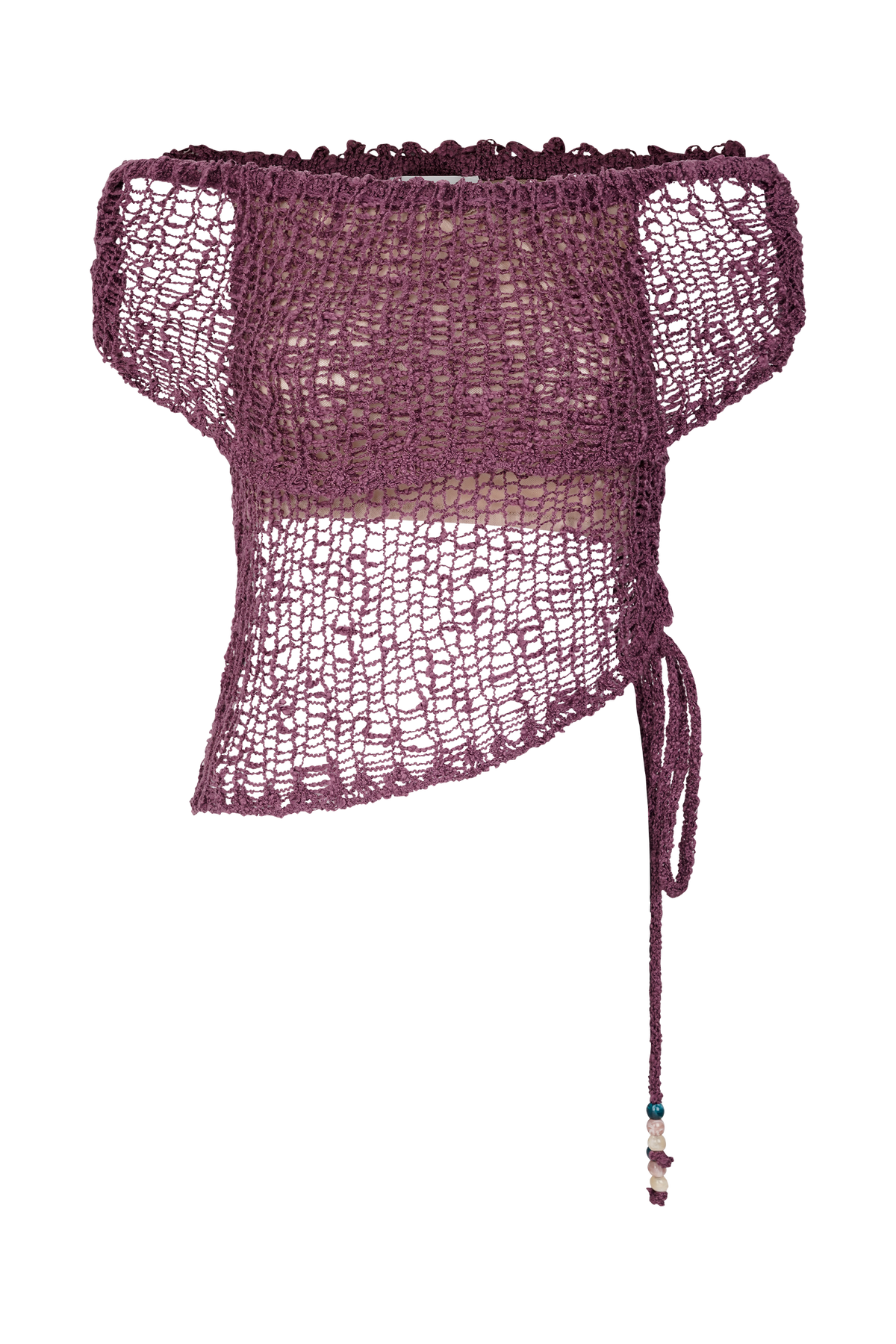 Cordelia Off Shoulder Knit Top - Mauve #9
