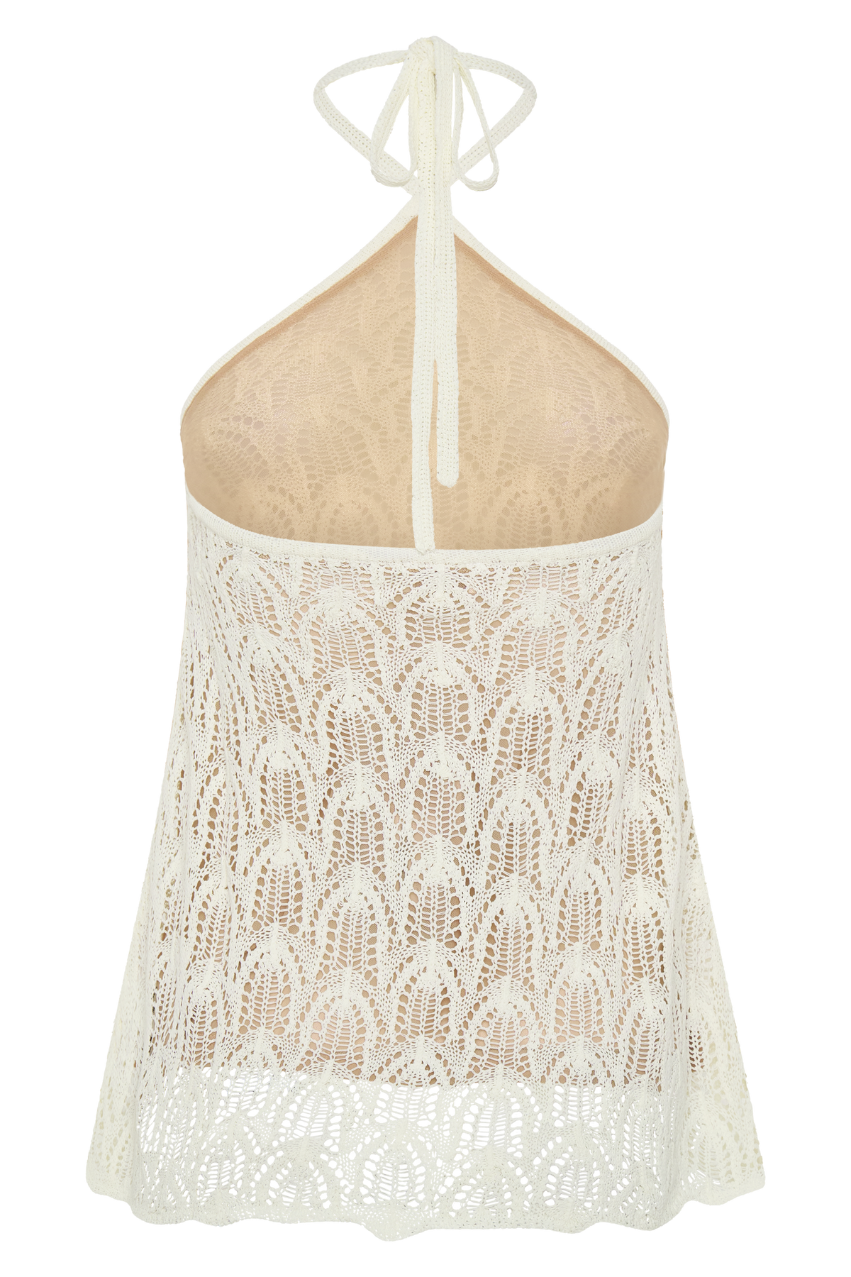 Corey Crochet Halter Neck Top - Ivory #8