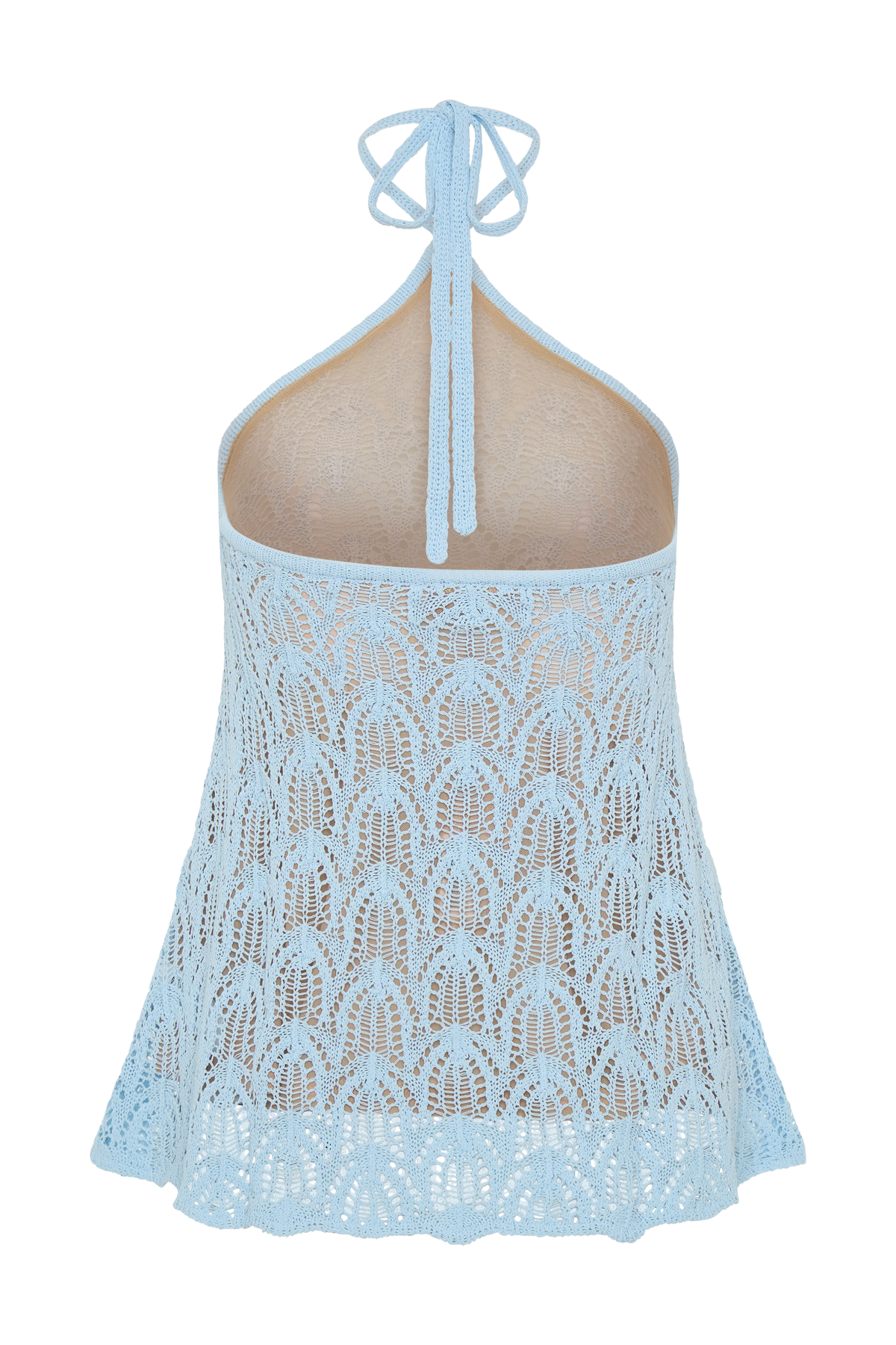 Corey Crochet Halter Neck Top - Light Blue #8