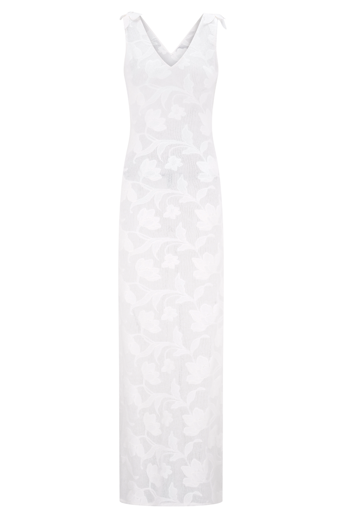 Cornelia Floral Sheer Maxi Dress - Ivory #9