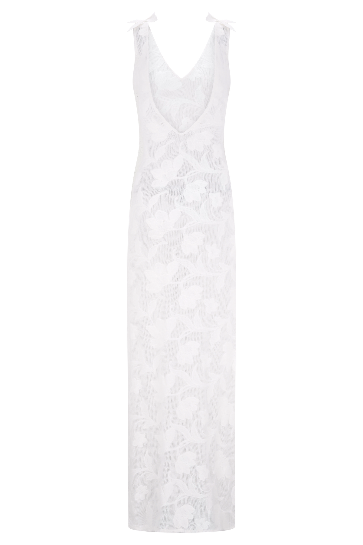 Cornelia Floral Sheer Maxi Dress - Ivory