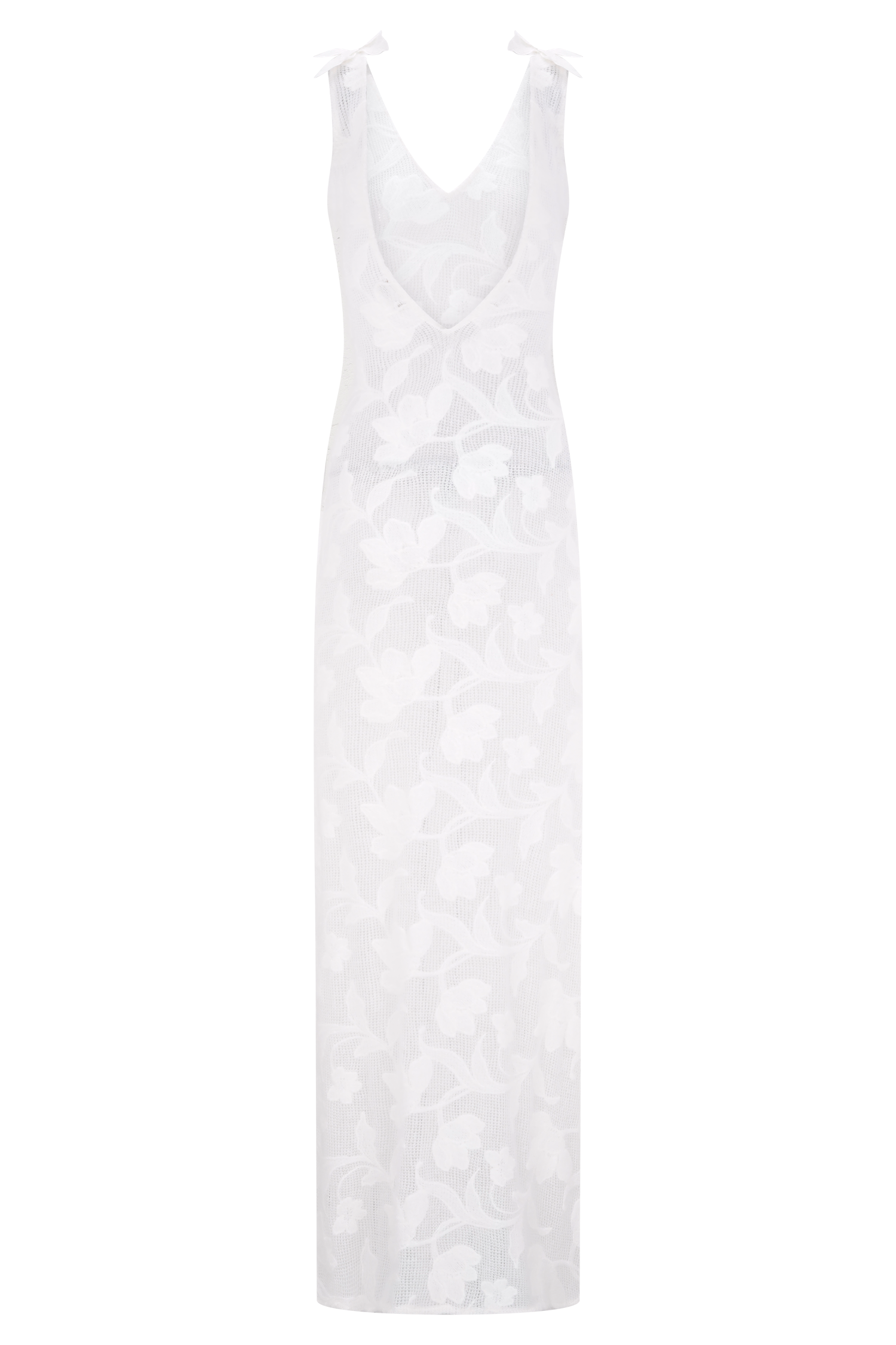Cornelia Floral Sheer Maxi Dress - Ivory #8