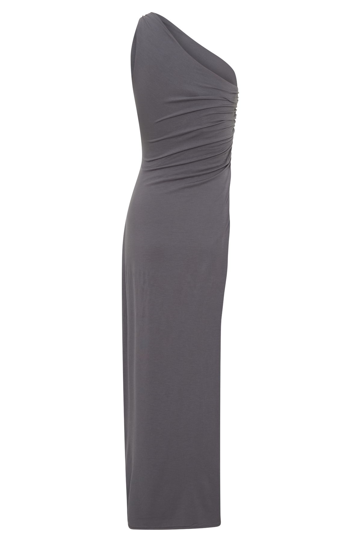 Coriona Long Line Top With Front Cut Out - Grey #8