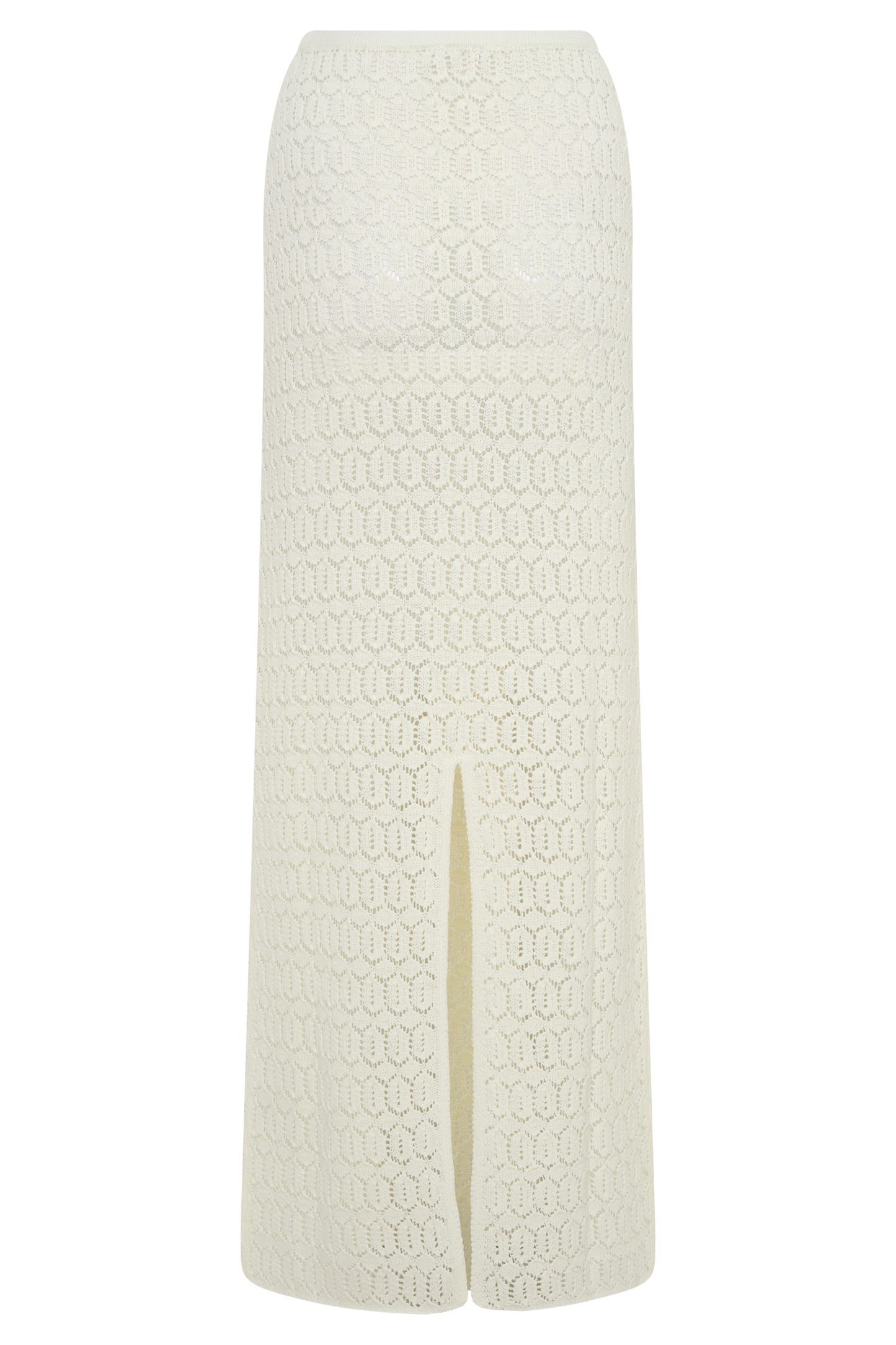 Courtney Crochet Knit Maxi Skirt - Ivory