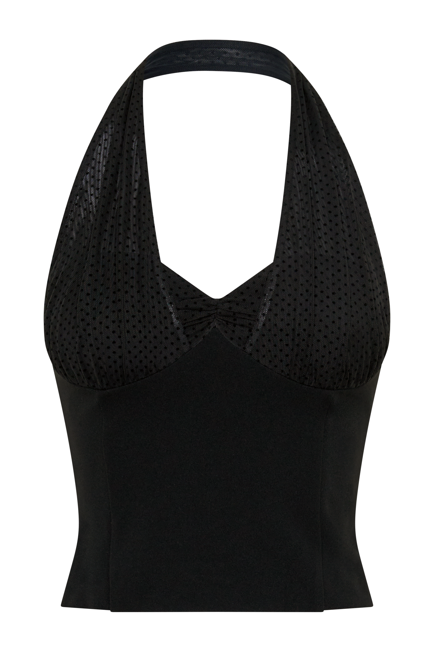 Cressida Crepe Halter Top - Black #5