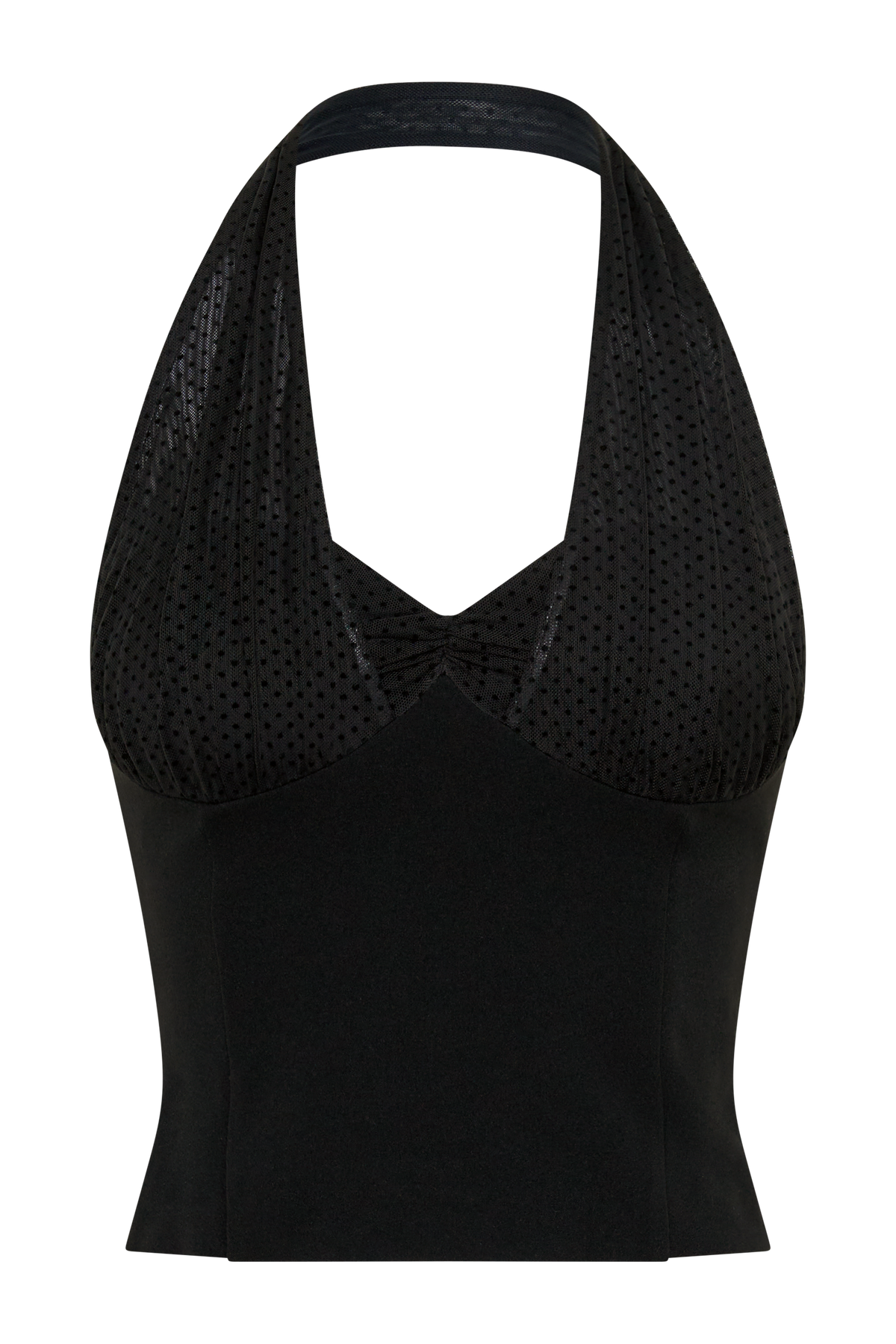 Cressida Crepe Halter Top - Black