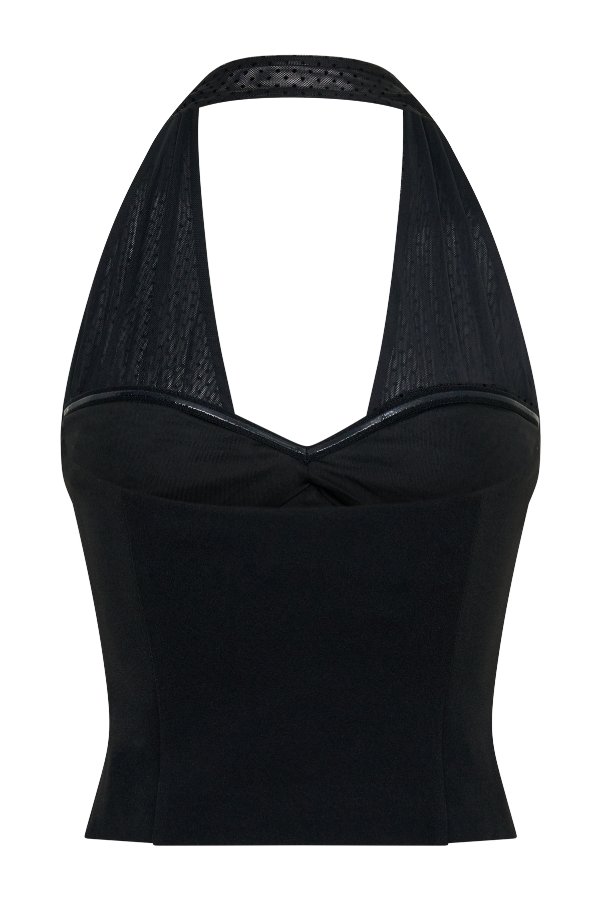 Cressida Crepe Halter Top - Black #4