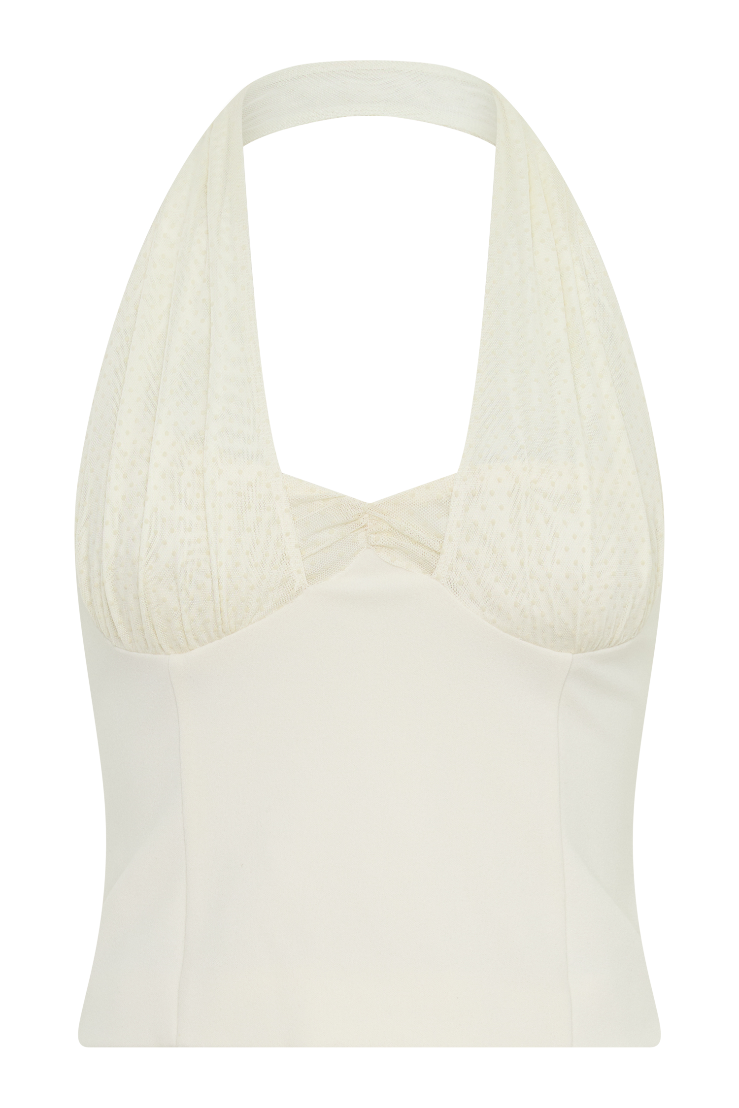 Cressida Crepe Halter Top - Ivory #5