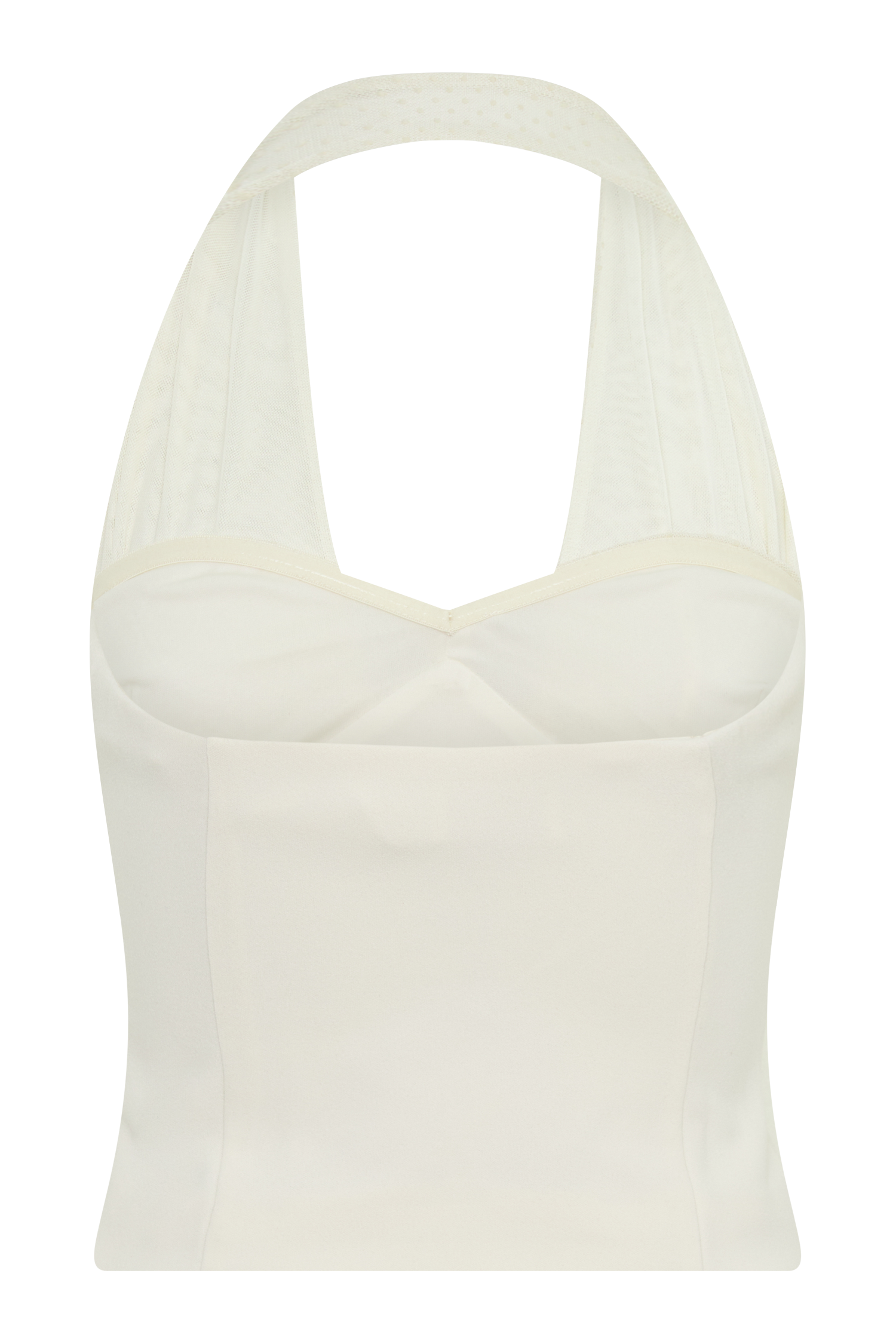 Cressida Crepe Halter Top - Ivory #4