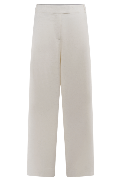 Cyrene Linen Wide Leg Pants - Oat Marle
