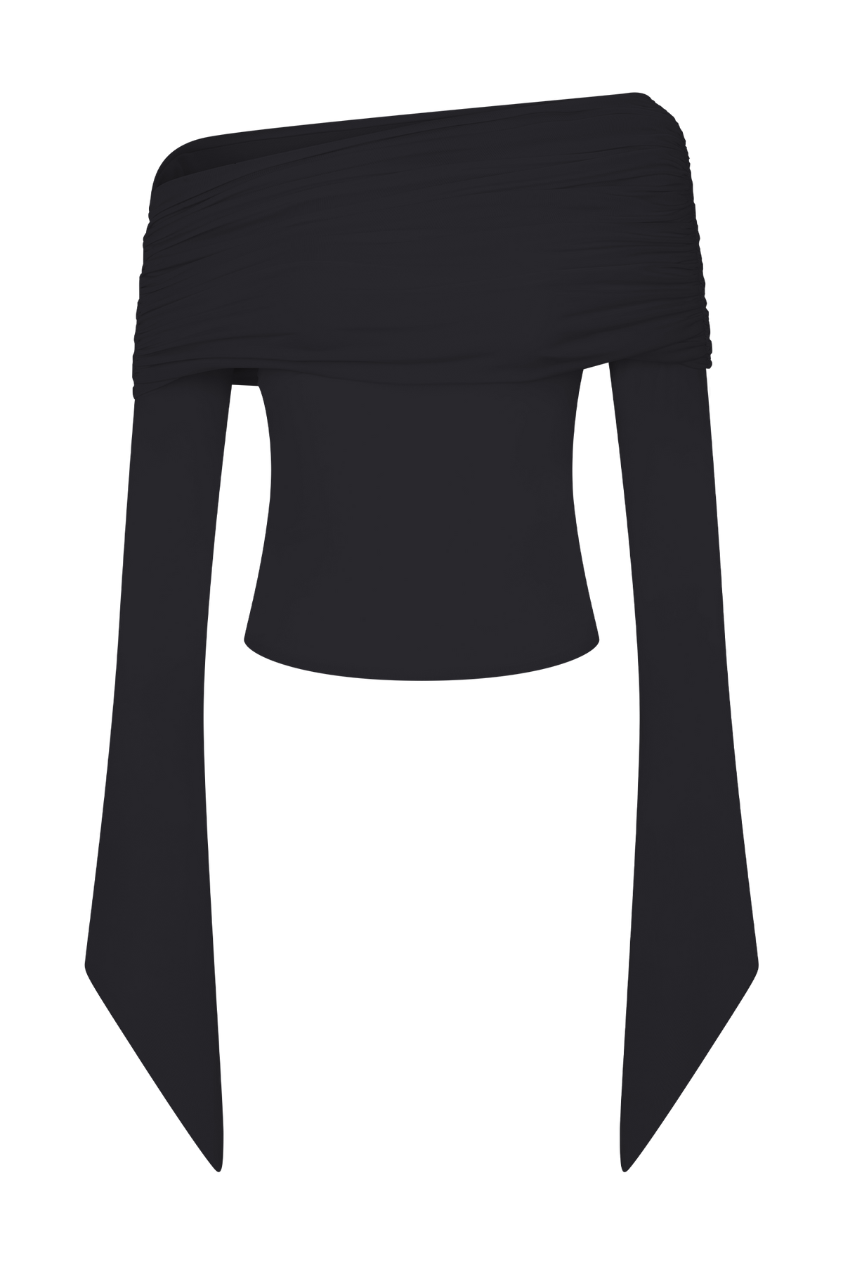 Dahlia One Shoulder Top - Black #9