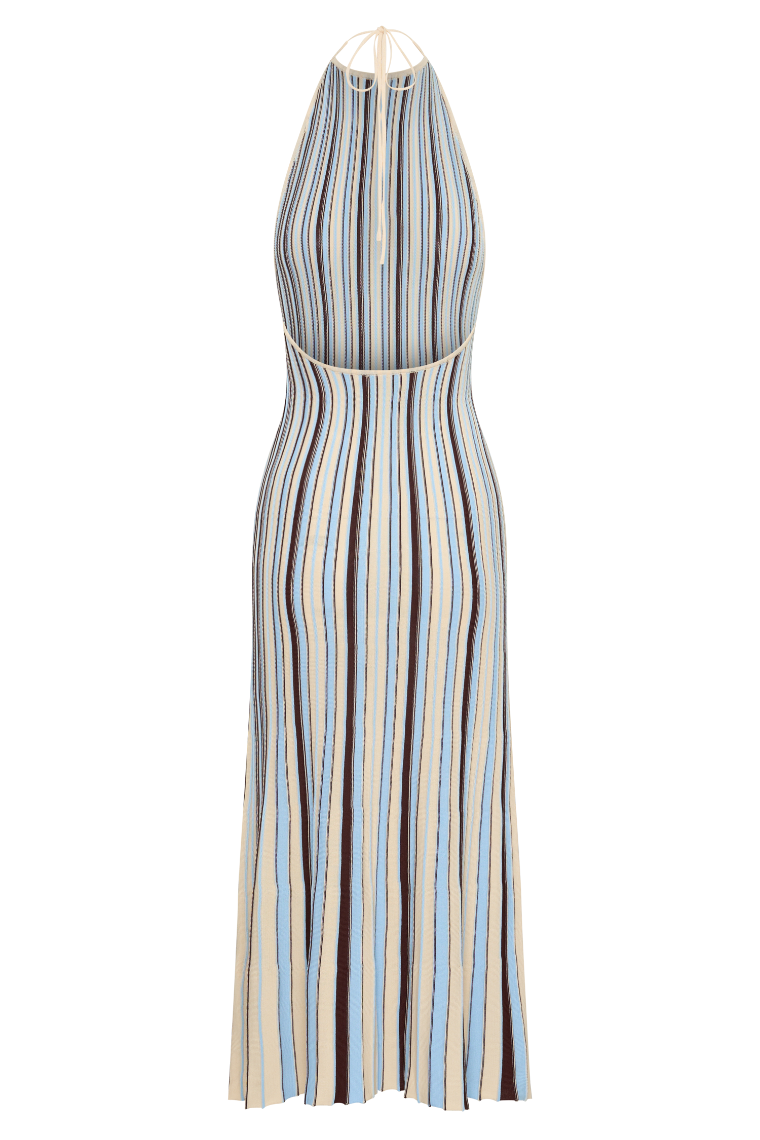 Dalani Halterneck Knit Midi Dress - Blue/Chocolate #8