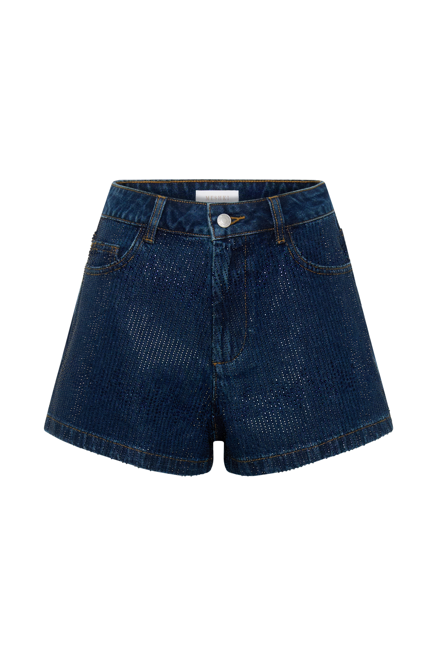 Dan Diamante Denim Shorts - Midnight Blue #13