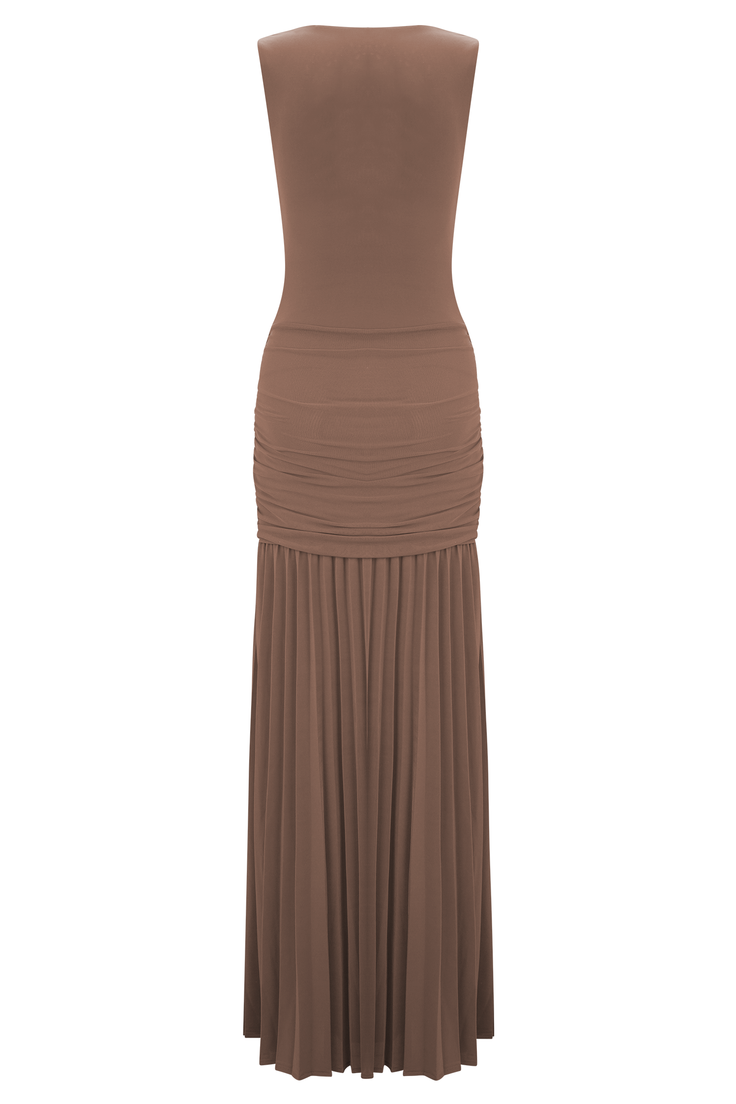 Dania Cowl Neck Slinky Maxi Dress - Mocha Mousse #7