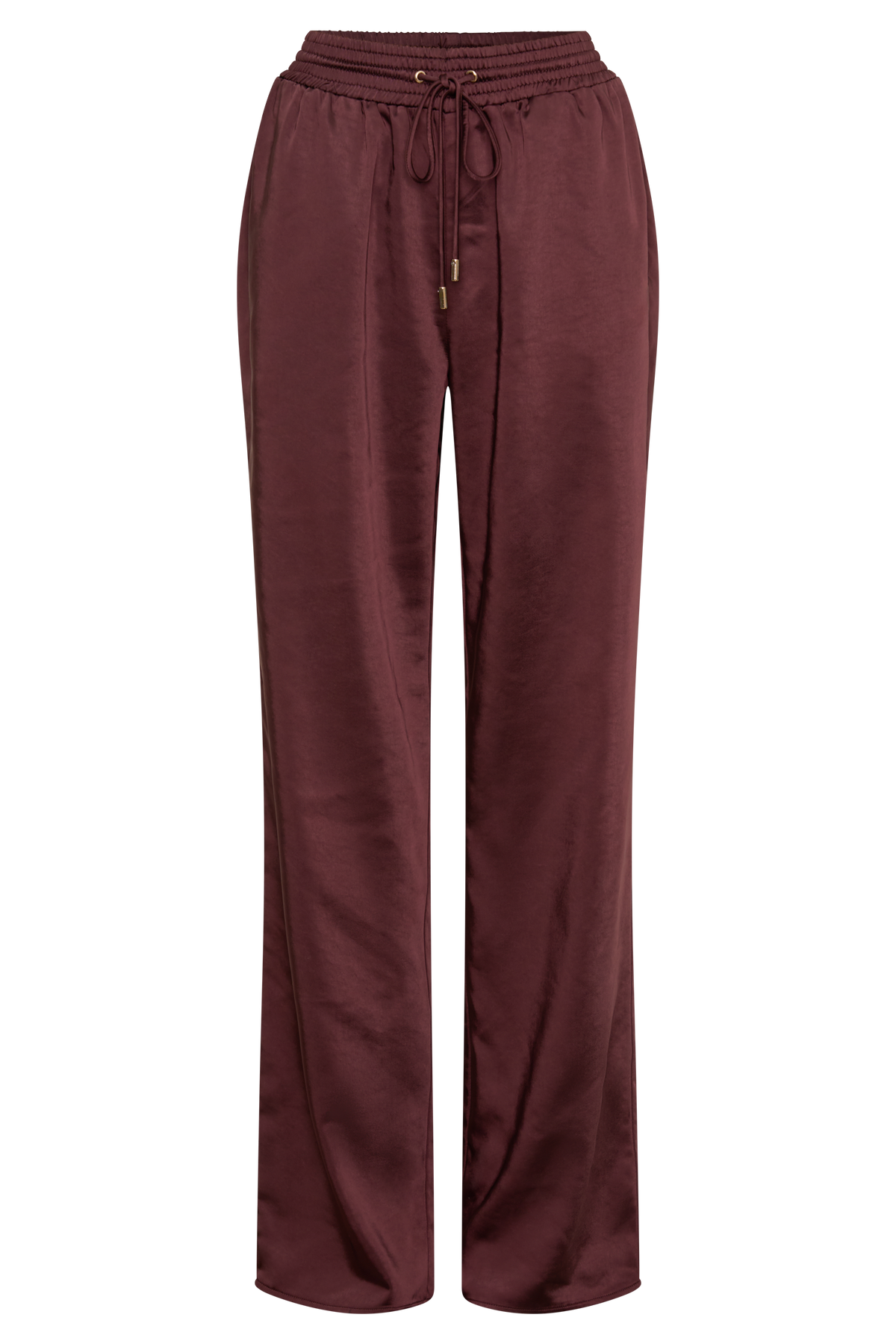 Danica Straight Leg Satin Pants - Mahogany #9