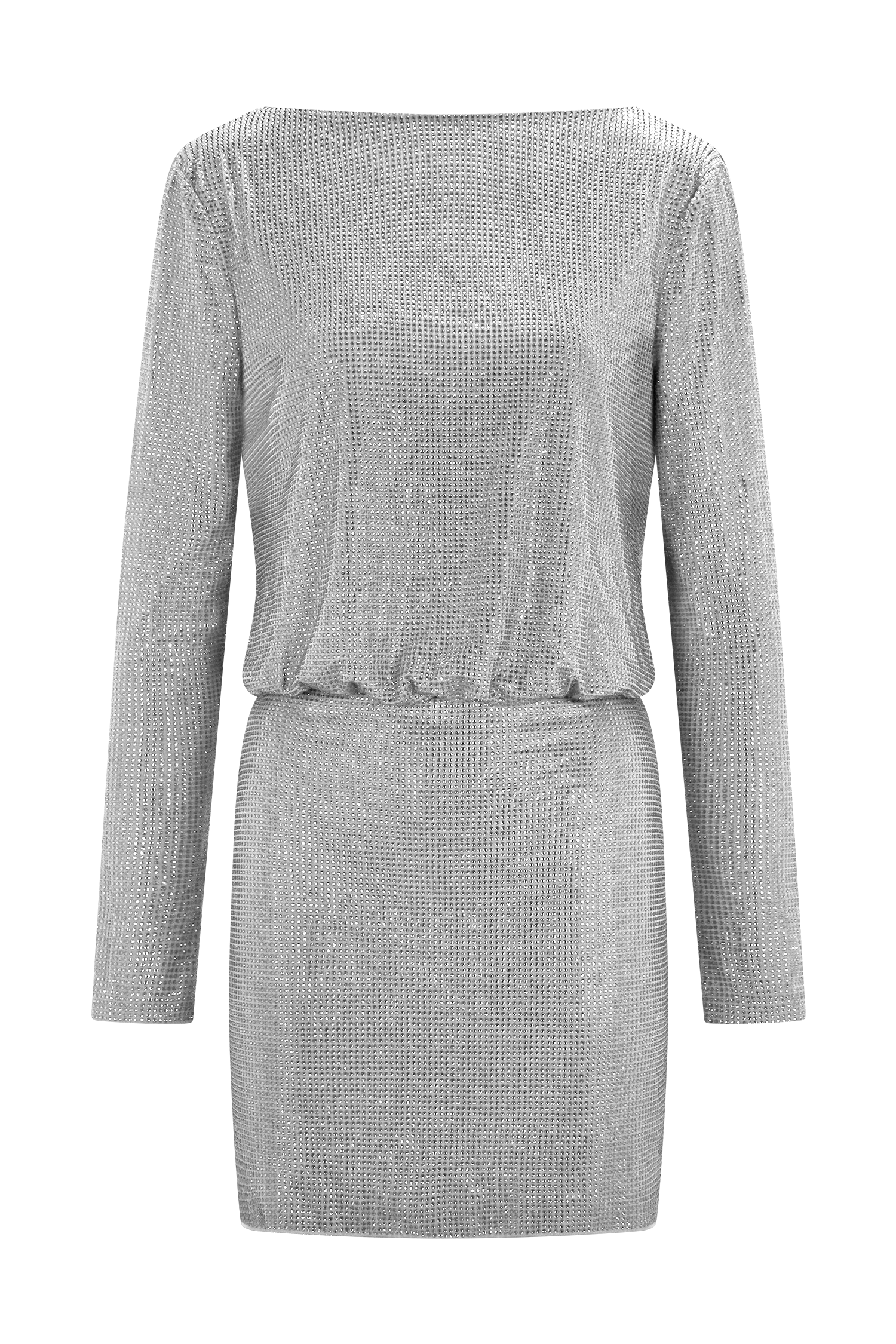 Darius Diamante Cowl Mini Dress - Silver #11