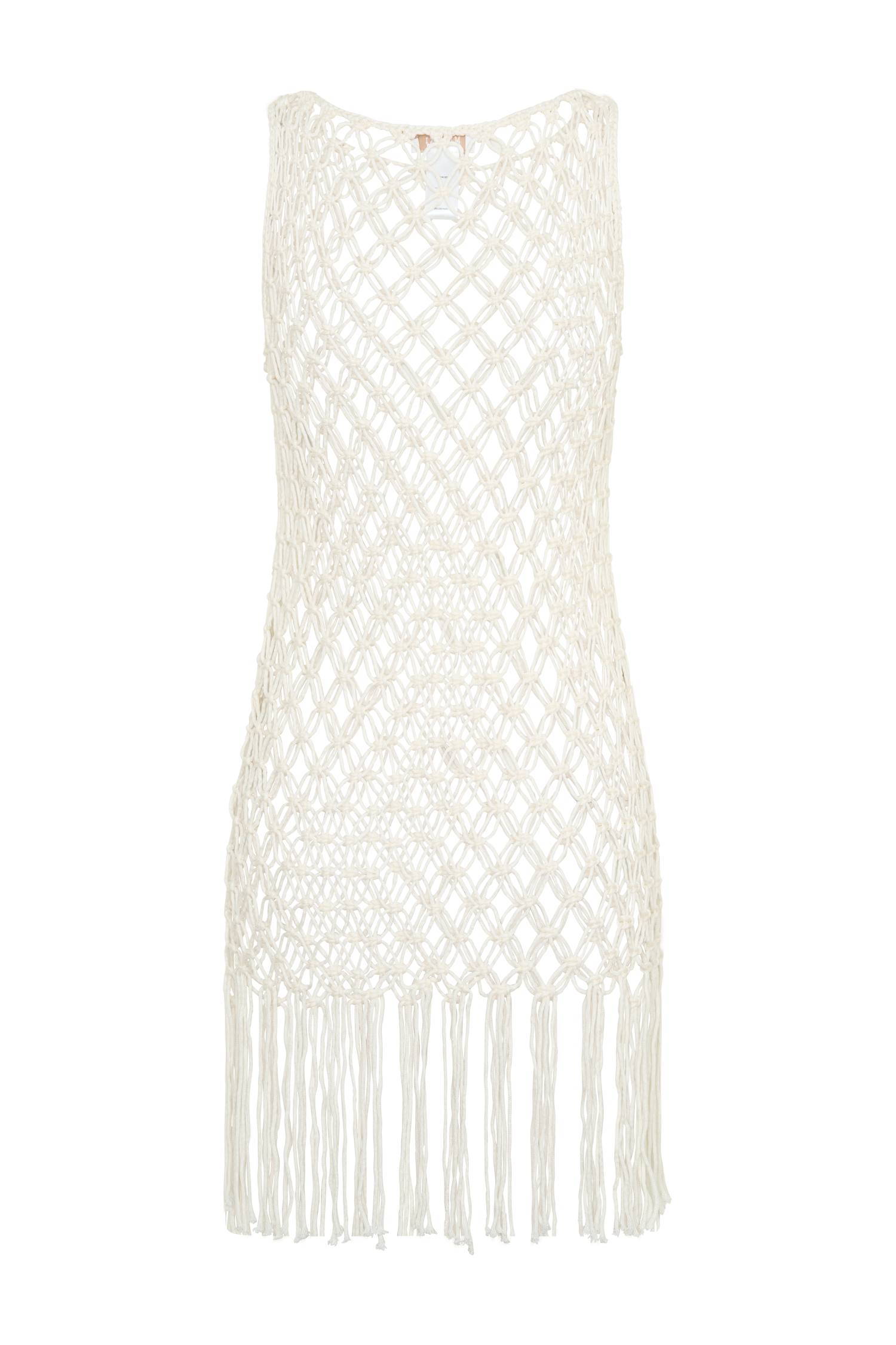 Devlin Macrame Tassel Mini Dress - Ivory #10