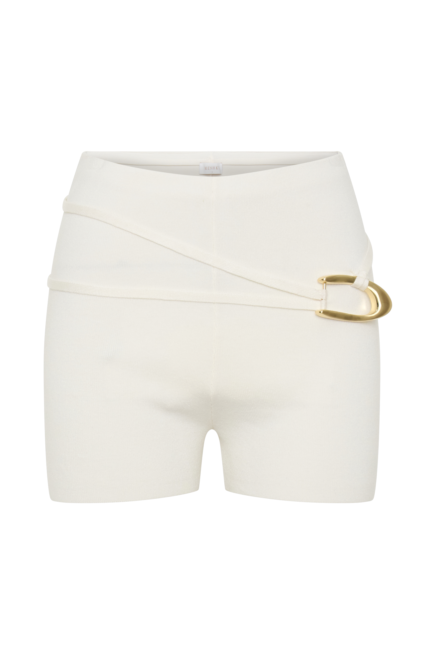 Dimitri Mini Knit Shorts With Belt - Ivory #9