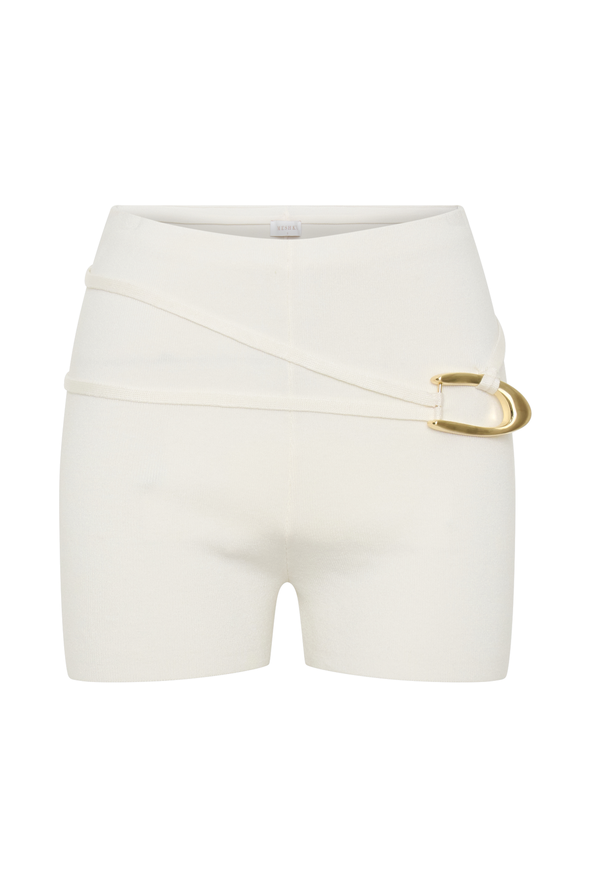 Dimitri Mini Knit Shorts With Belt - Ivory #9