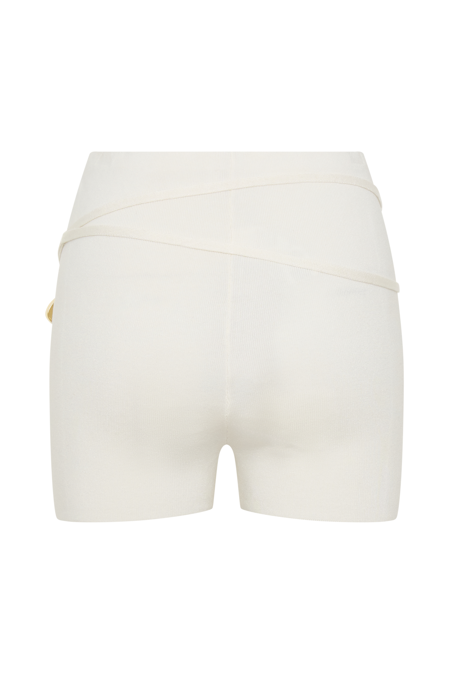 Dimitri Mini Knit Shorts With Belt - Ivory