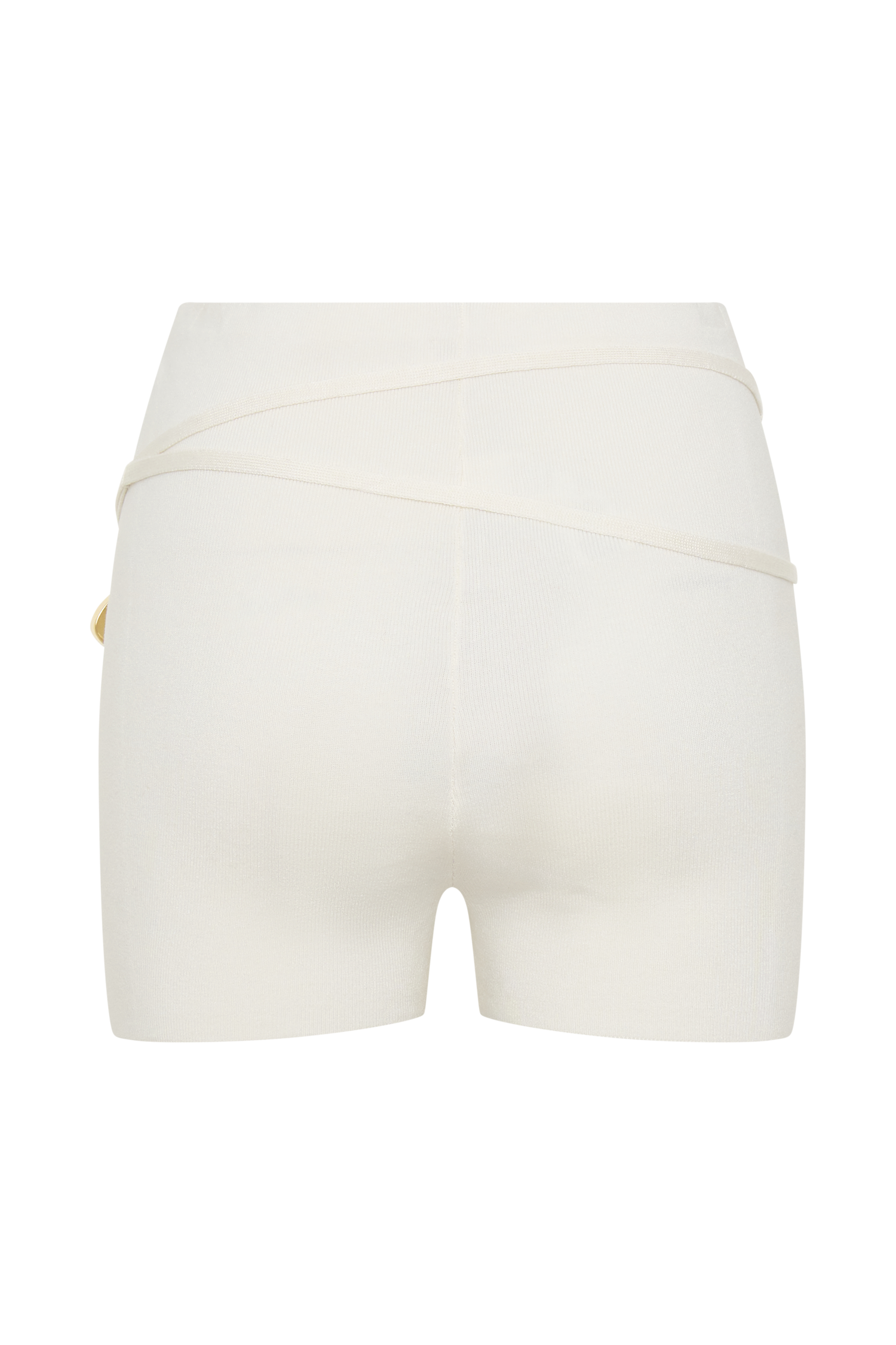 Dimitri Mini Knit Shorts With Belt - Ivory #8