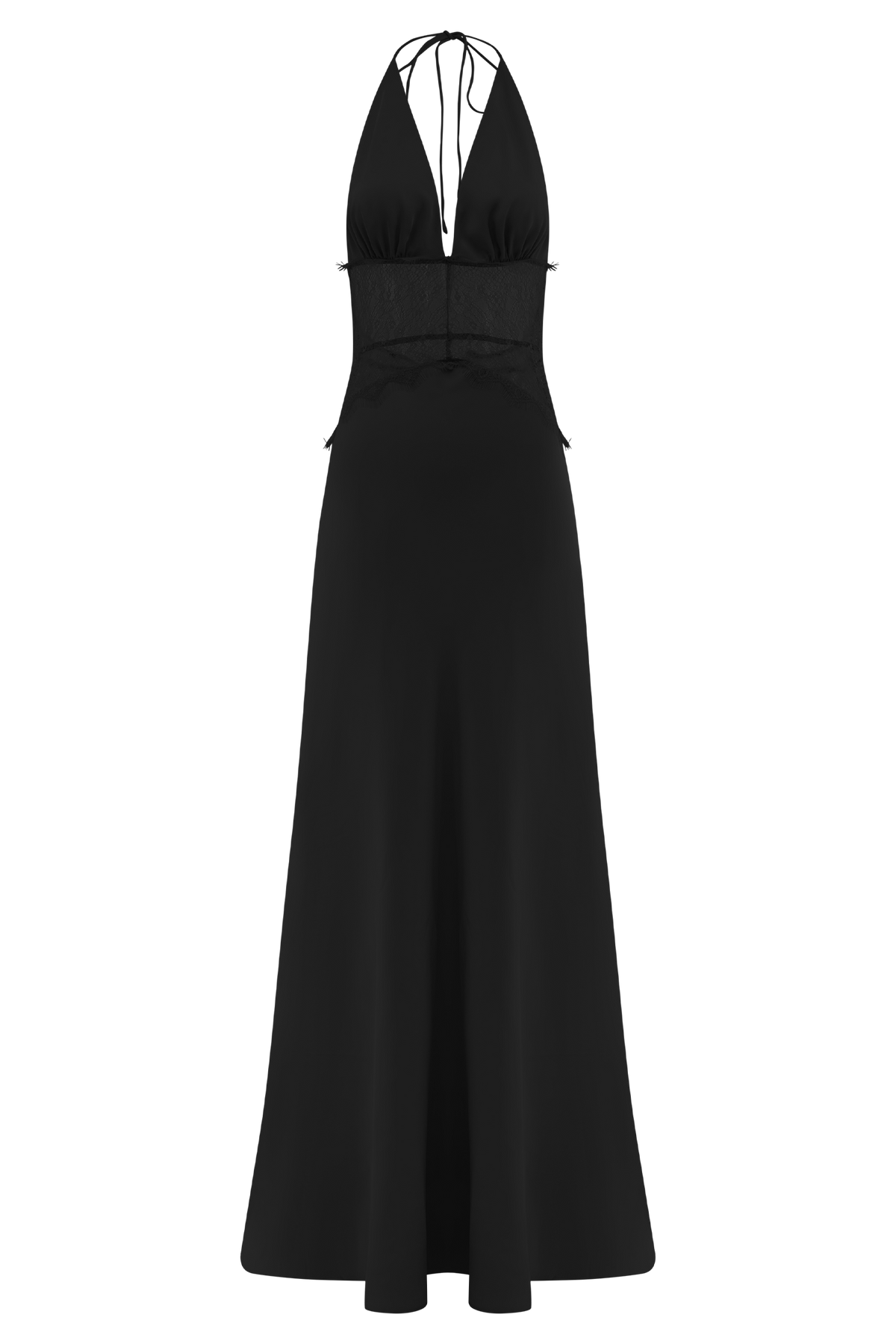 Dinah Lace And Satin Maxi Dress - Black #7