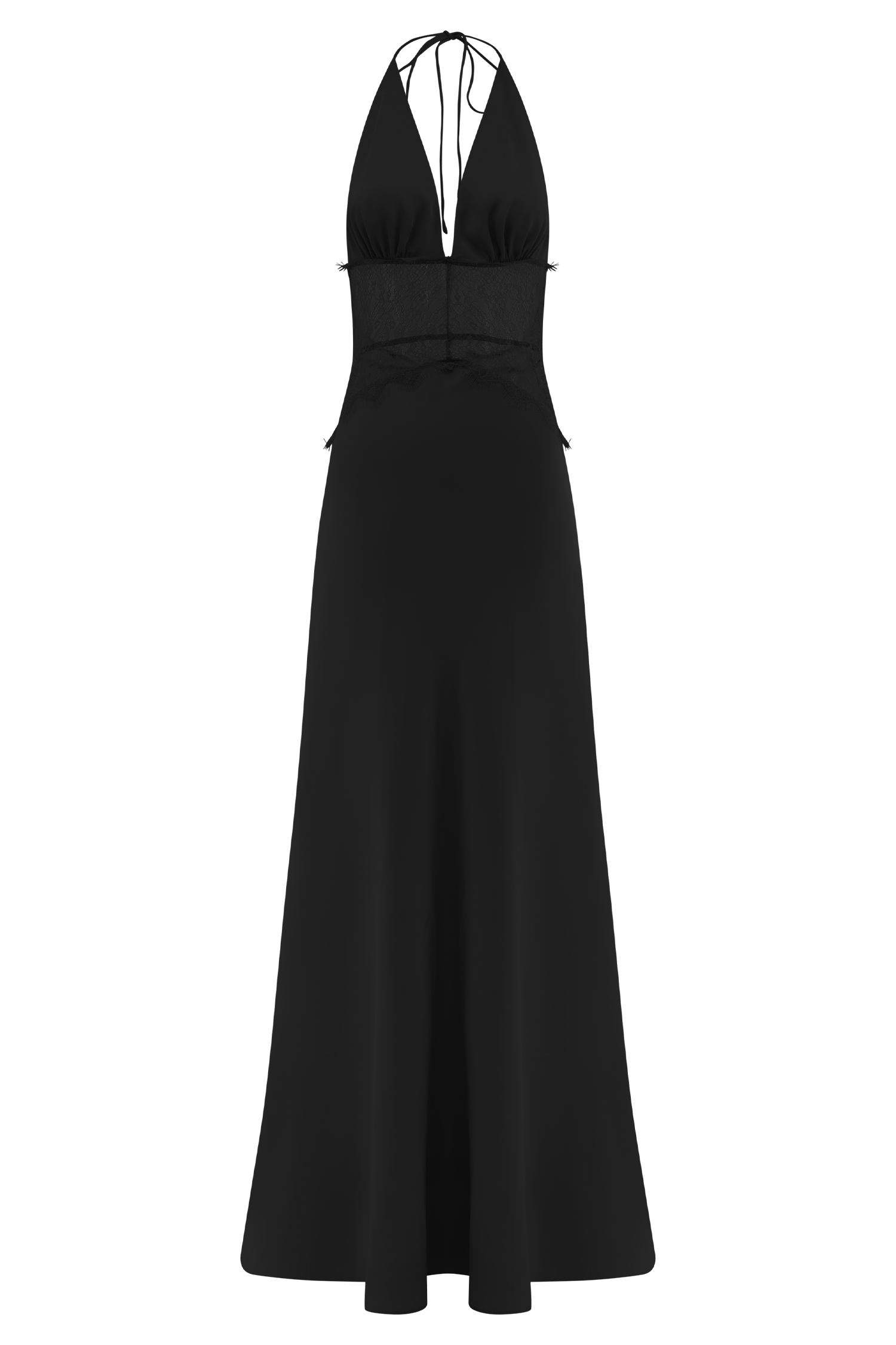 Dinah Lace And Satin Maxi Dress - Black #7