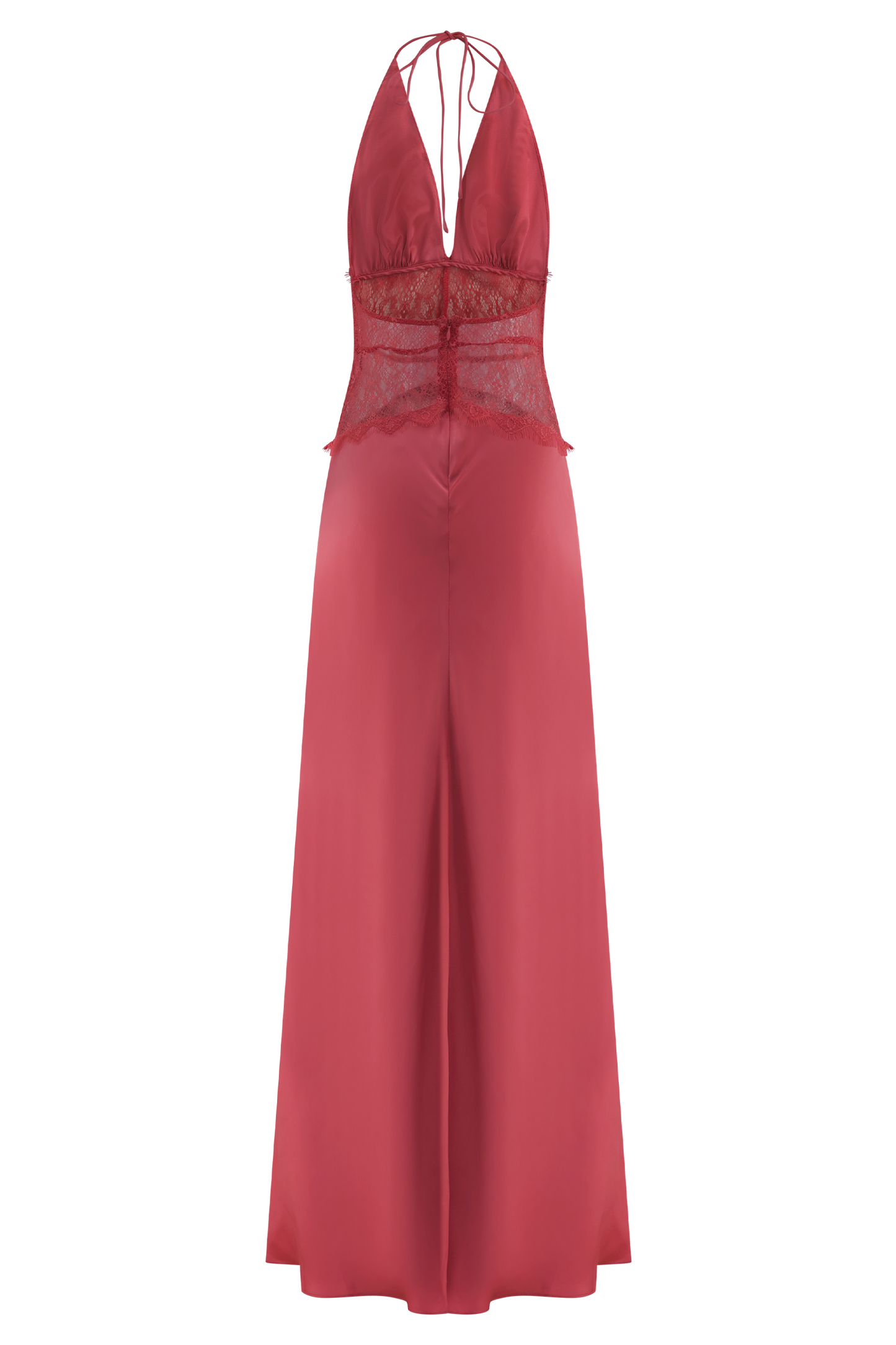 Dinah Lace And Satin Maxi Dress - Blush Rose