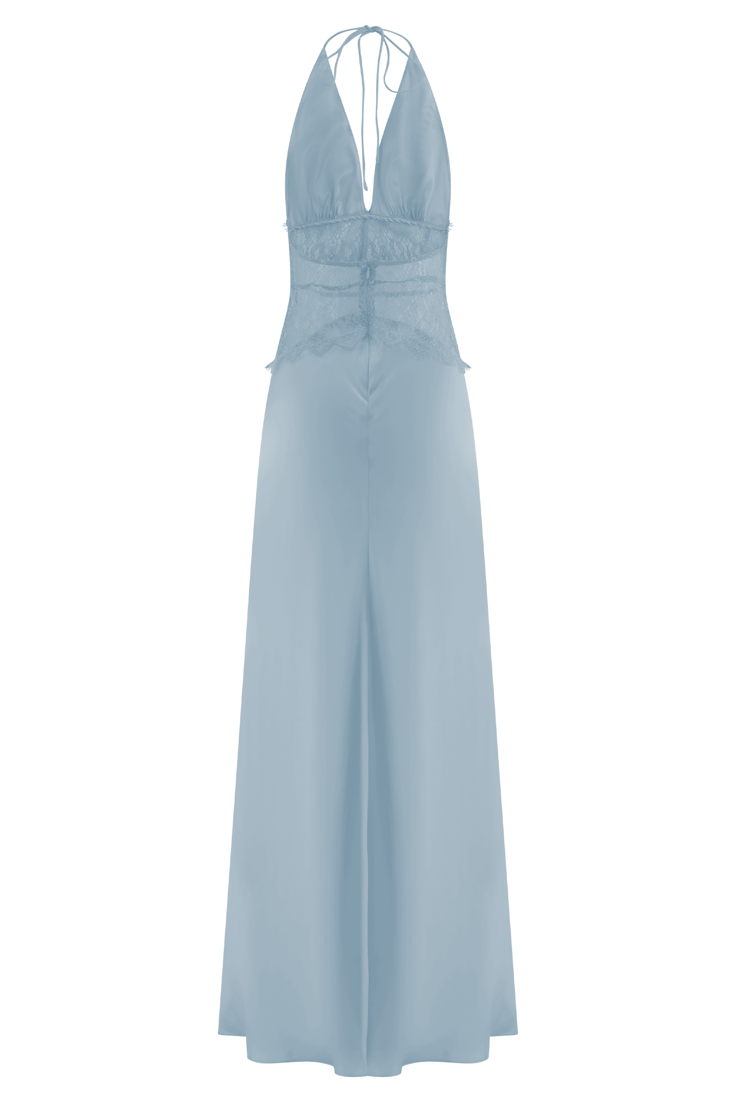 Dinah Lace And Satin Maxi Dress - Cornflower Blue #6