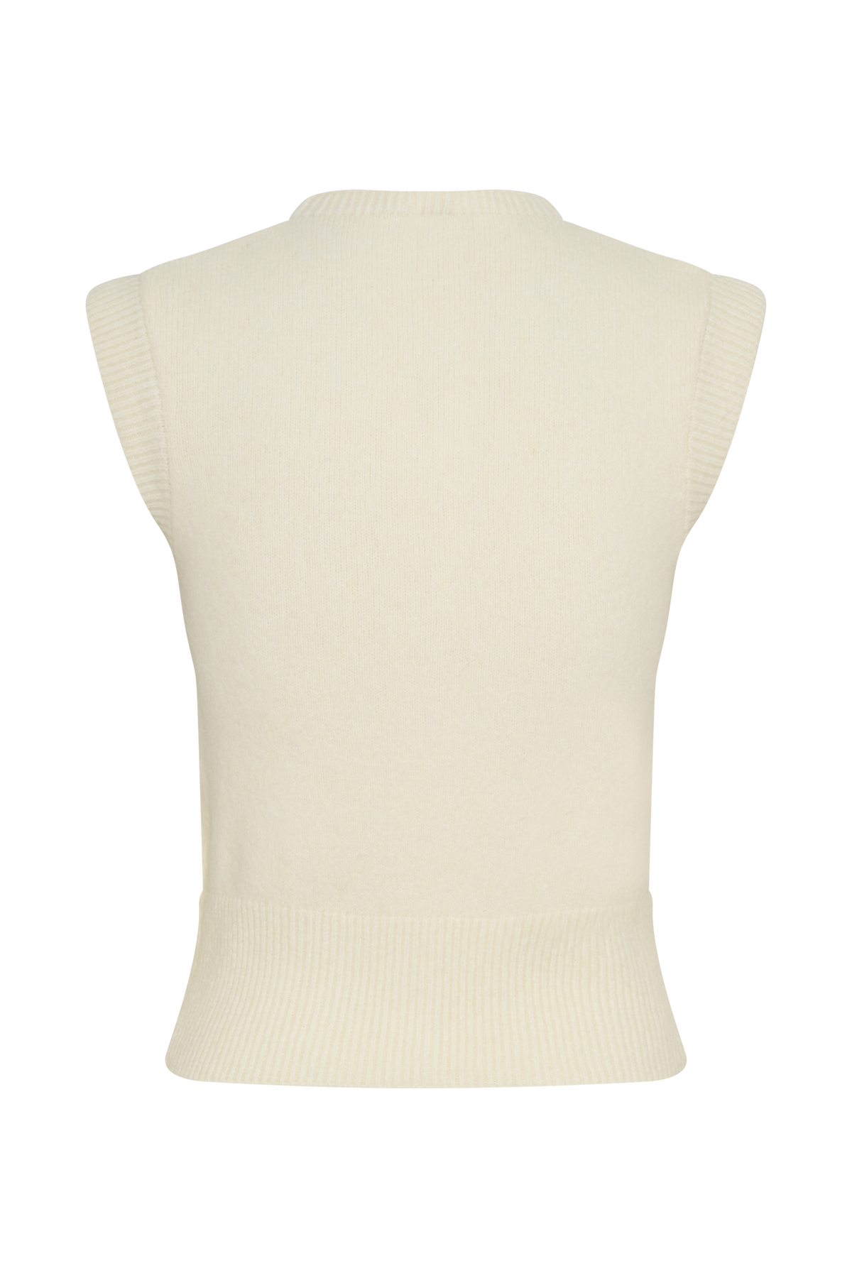 Dionne Sleeveless Knit Vest - Ivory Marle #8