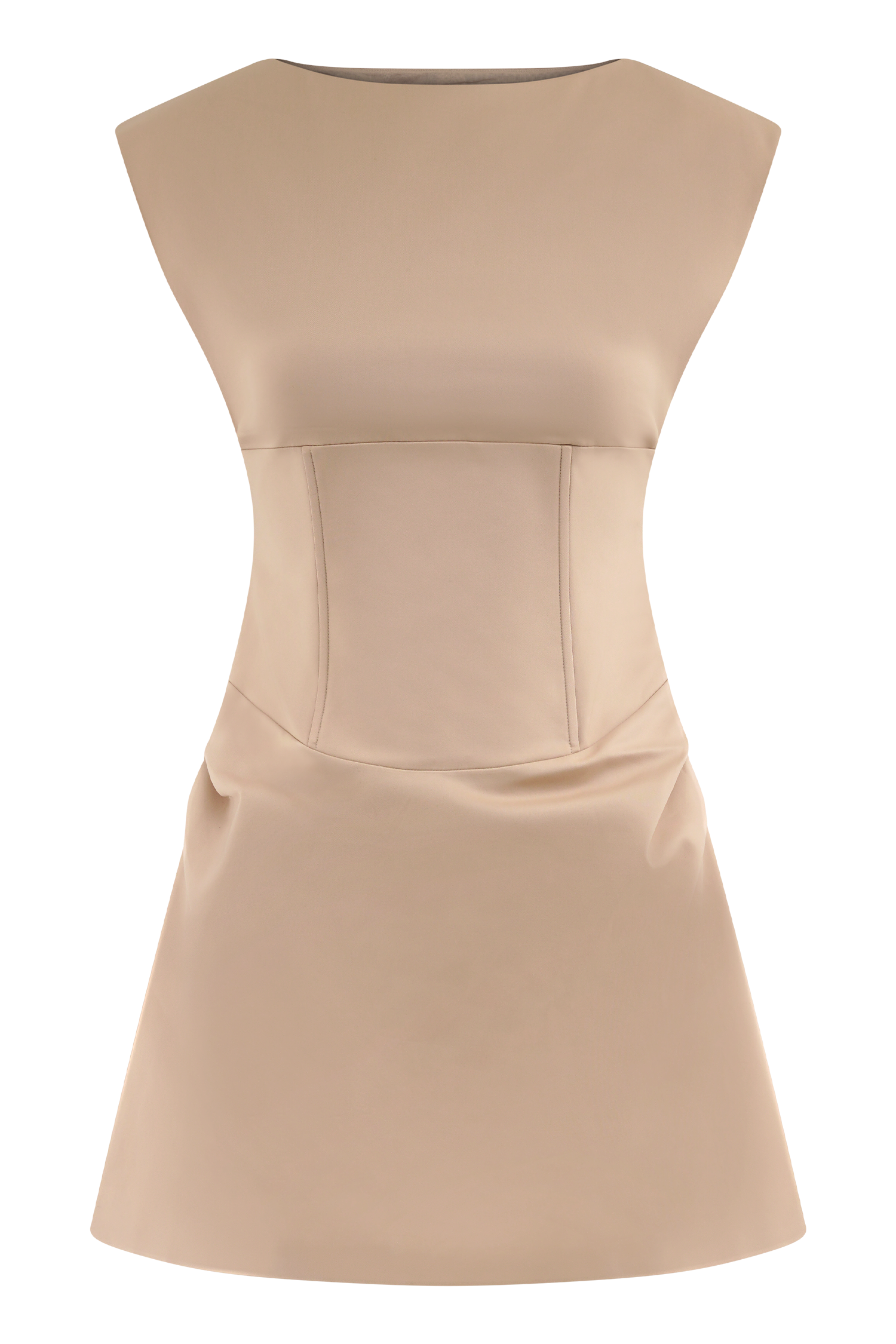 Doris Sleeveless Mini Dress - Camel #9