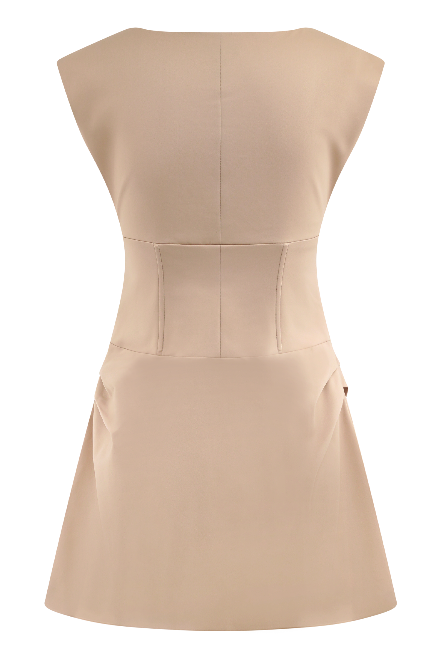 Doris Sleeveless Mini Dress - Camel #8