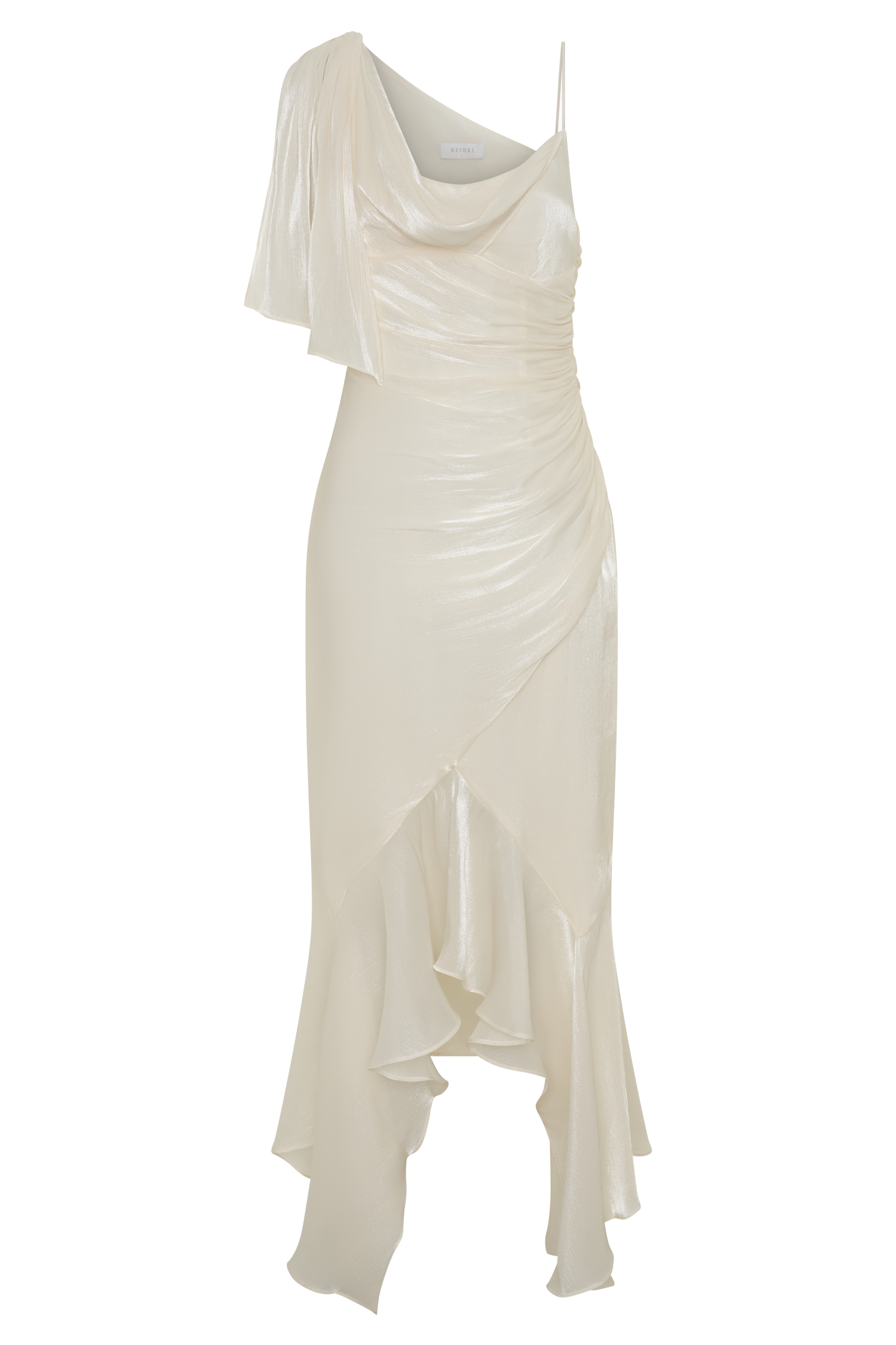 Edith Draped Maxi Dress - Ivory #7