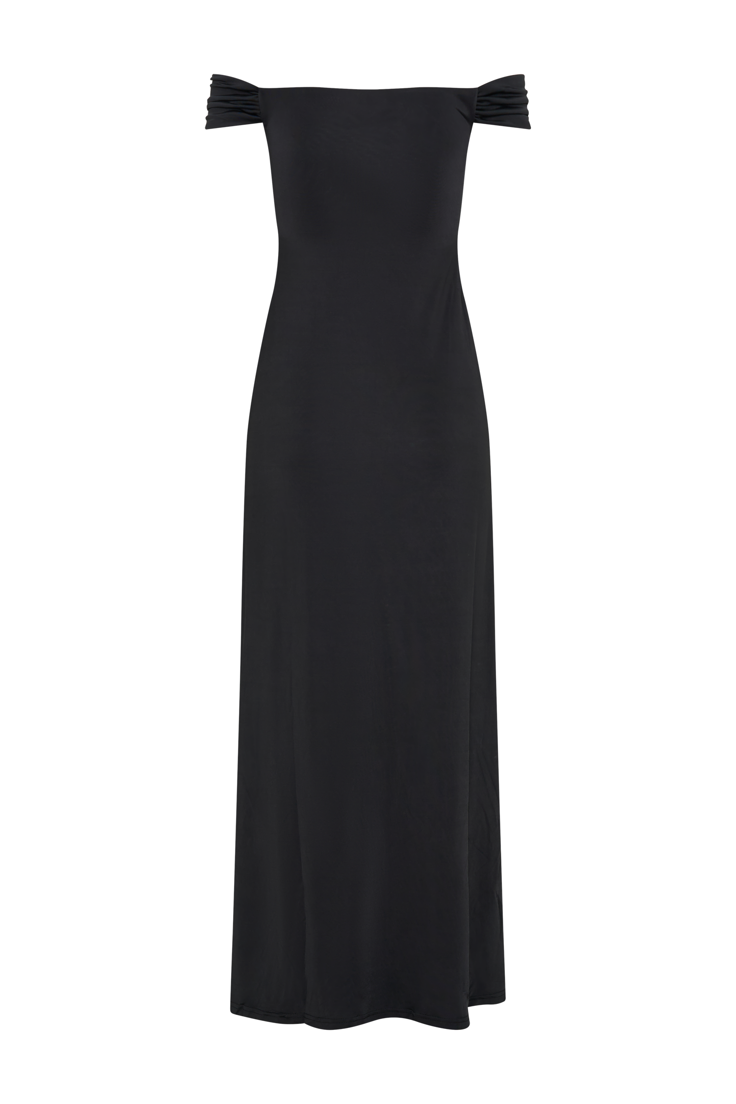 Eisley Slinky Off Shoulder Maxi Dress - Black #11