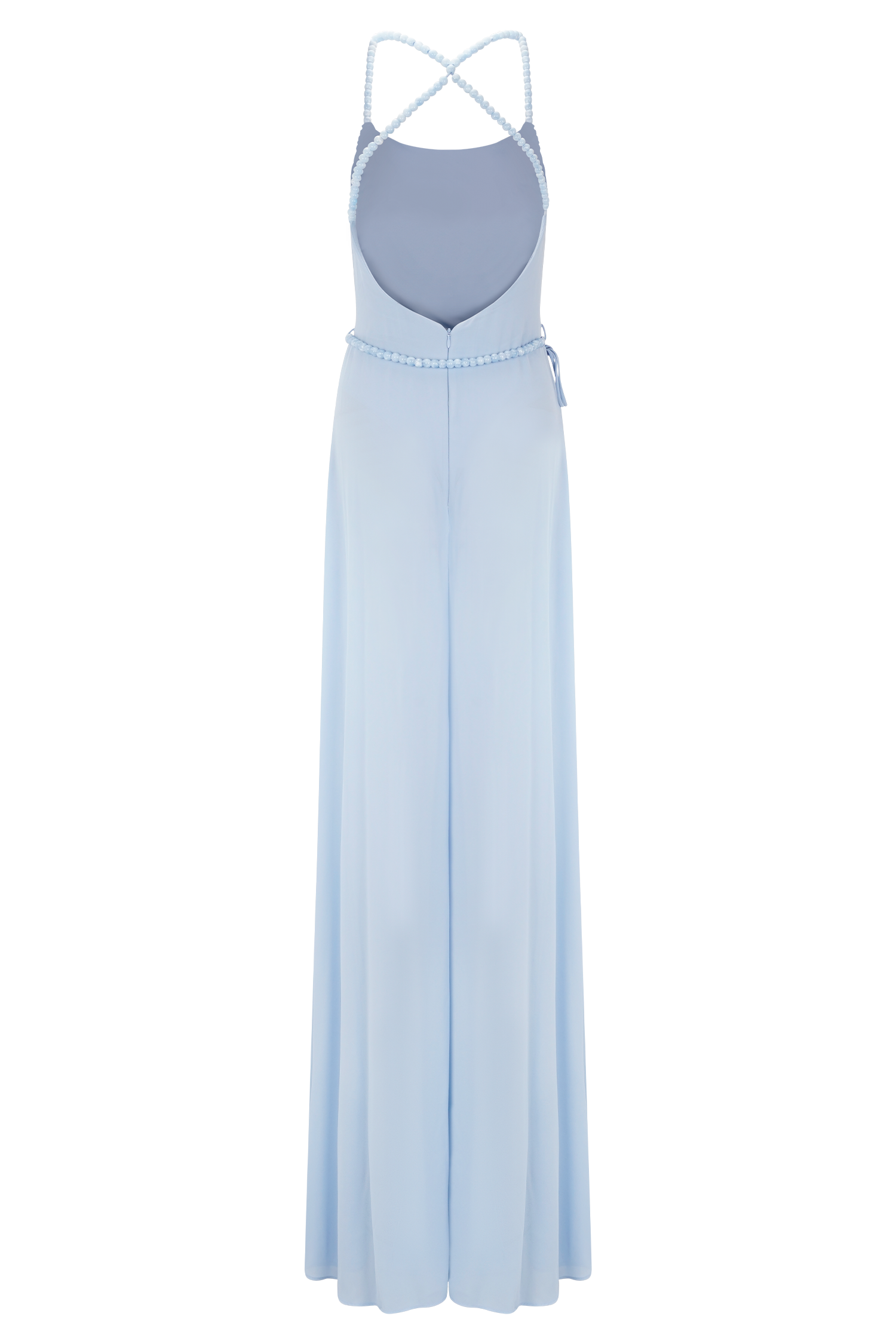 Elaine Chiffon Beaded Maxi Dress - Sky Blue #9
