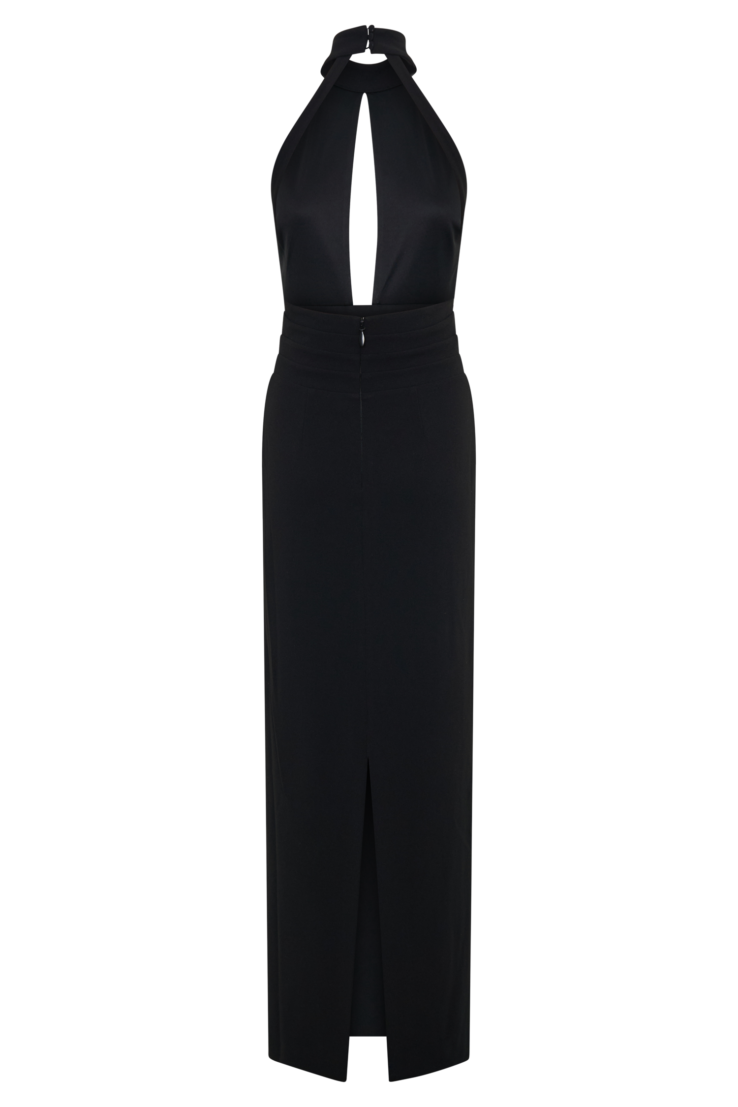 Elan Stretch Crepe Maxi Dress - Black #6