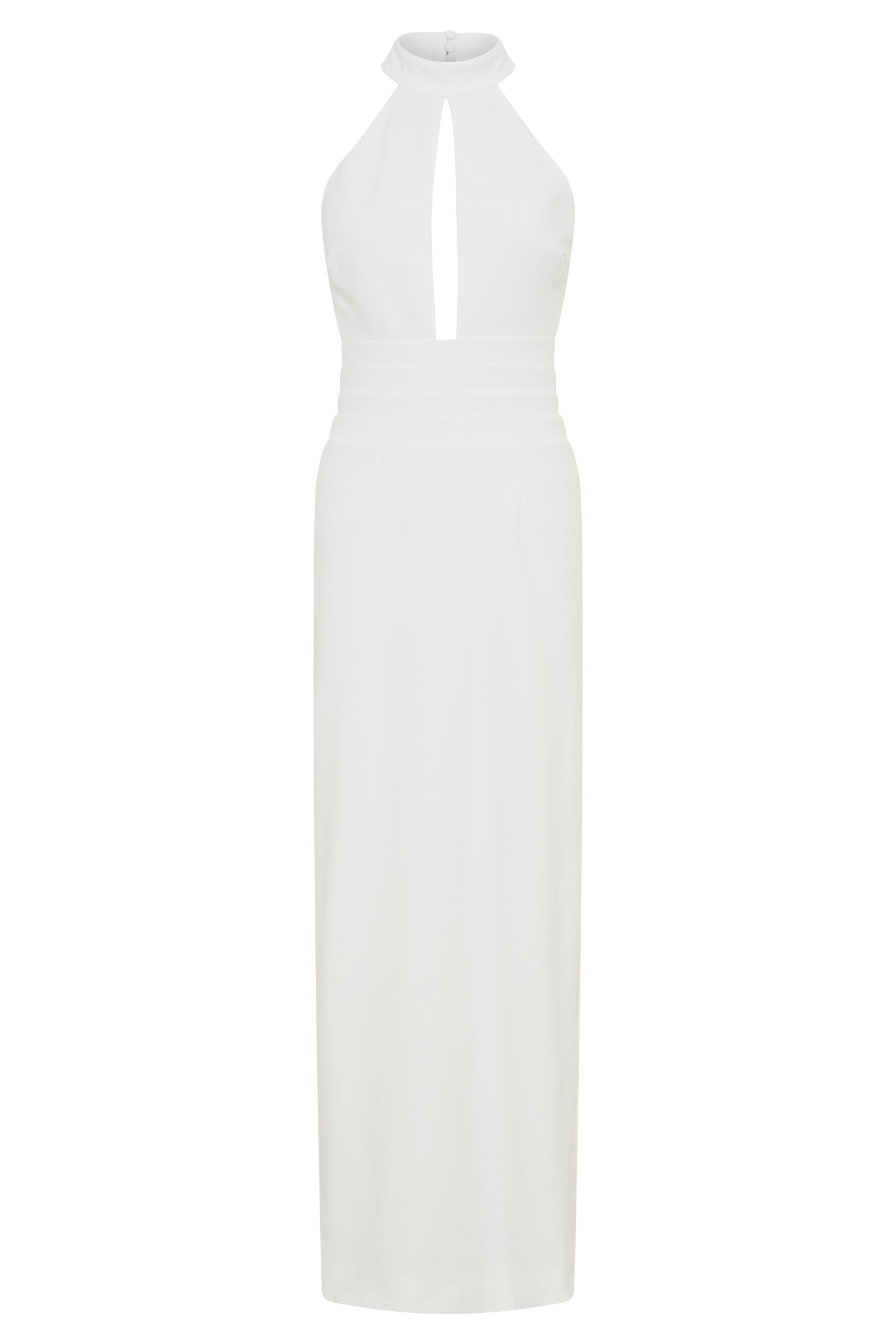 Elan Stretch Crepe Maxi Dress - White #9