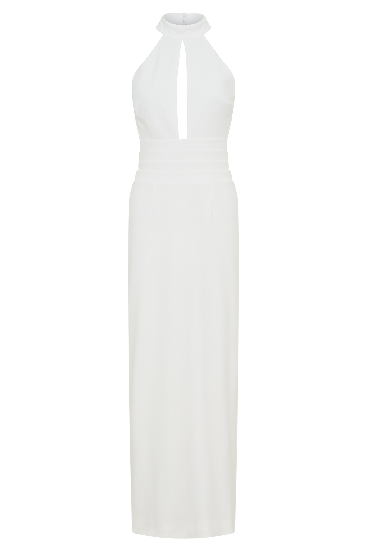Elan Stretch Crepe Maxi Dress - White