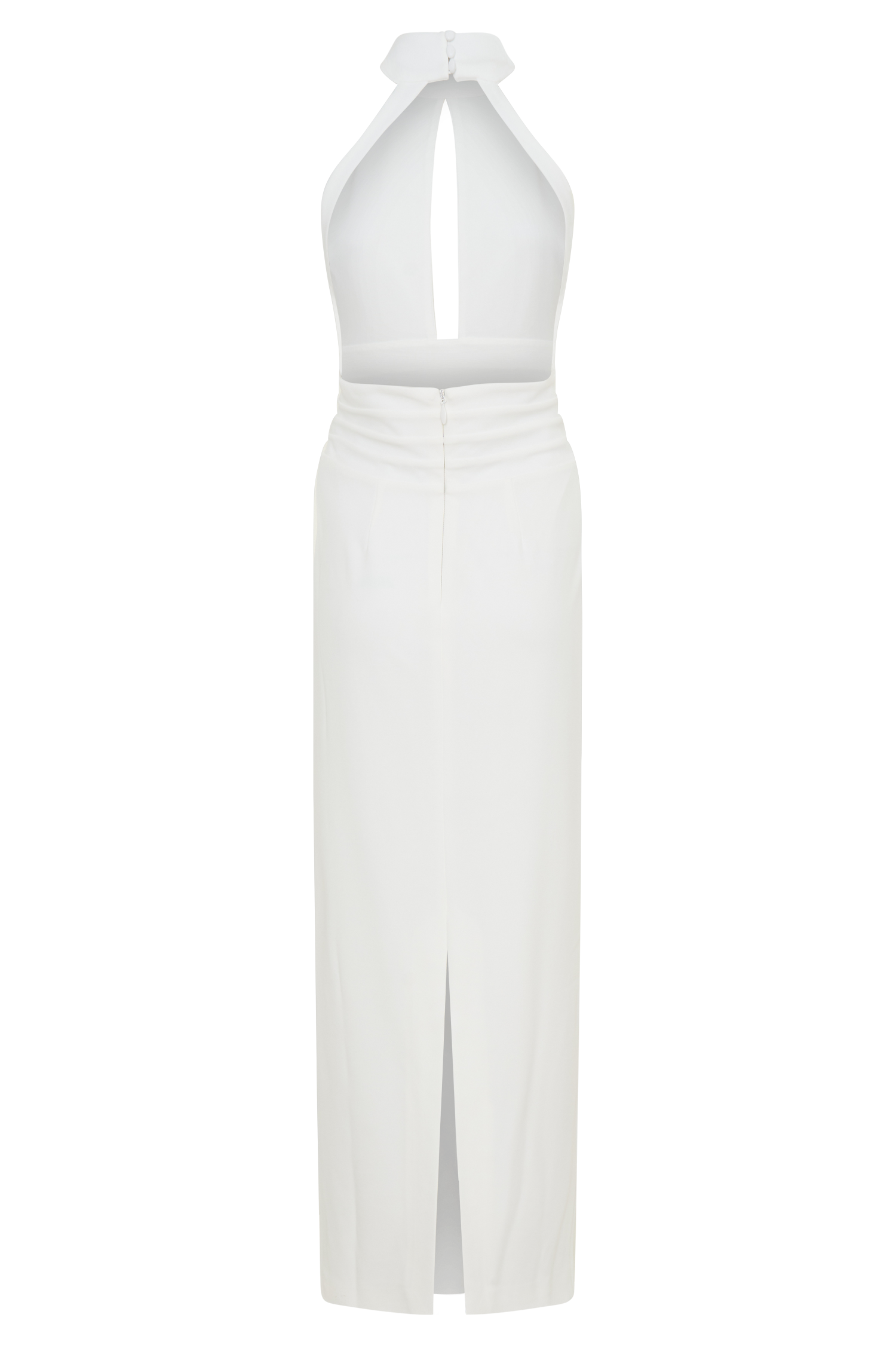 Elan Stretch Crepe Maxi Dress - White #8