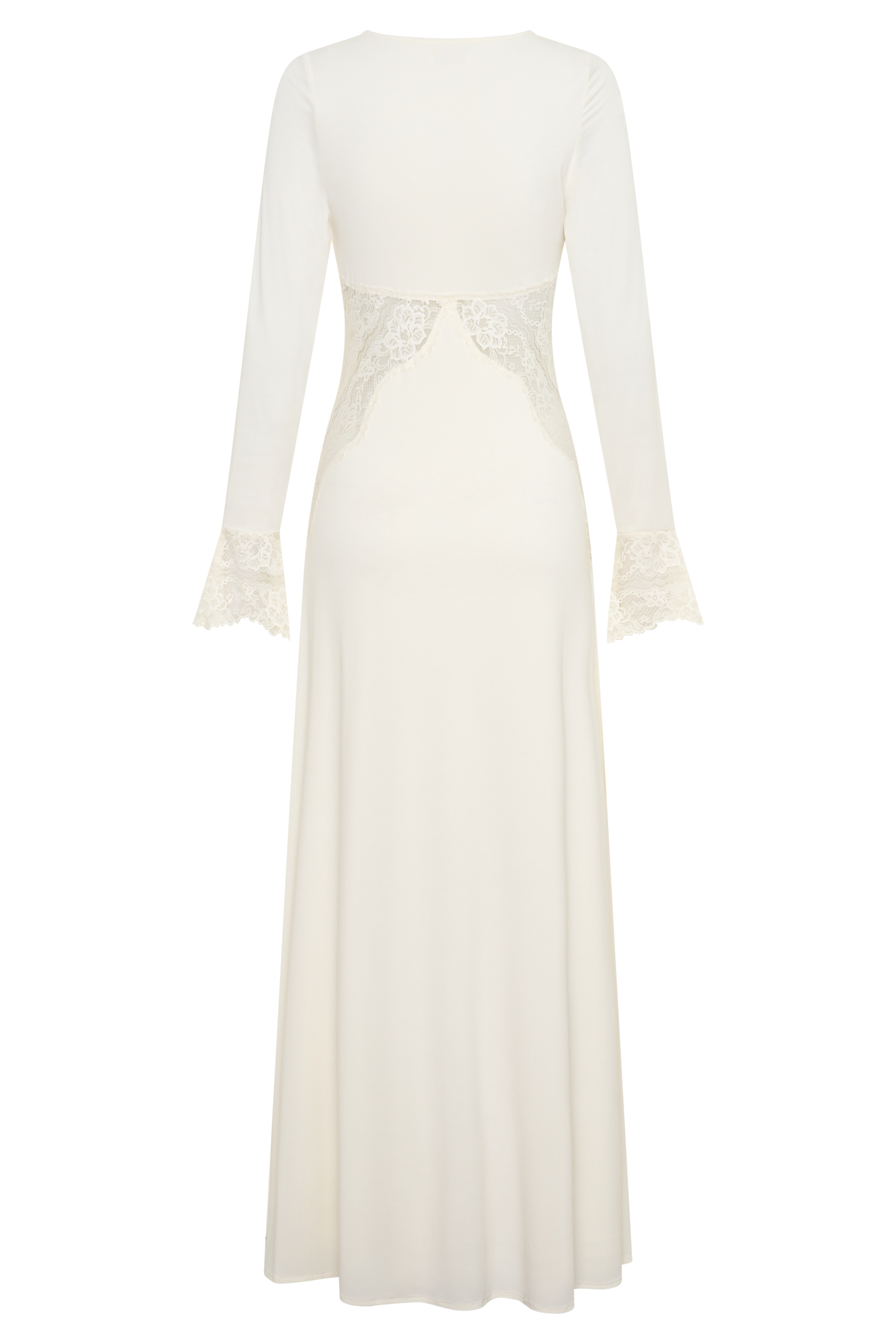 Elethea Lace Slinky Maxi Dress - Ivory #8