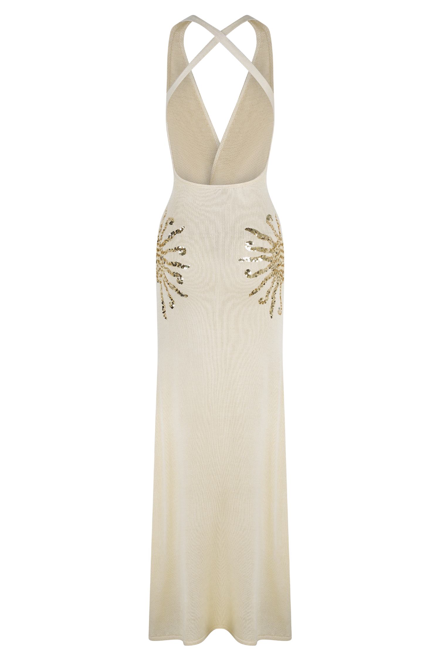 Ellington Knit Maxi Dress With Sequin - Ivory #9
