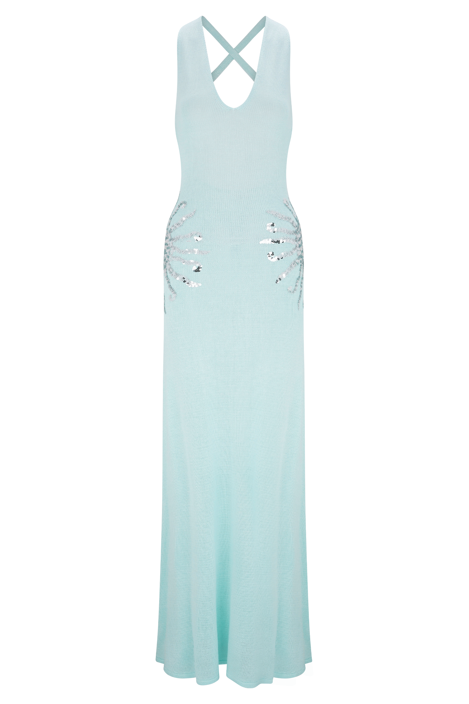 Ellington Knit Maxi Dress With Sequin - Lagoon #9