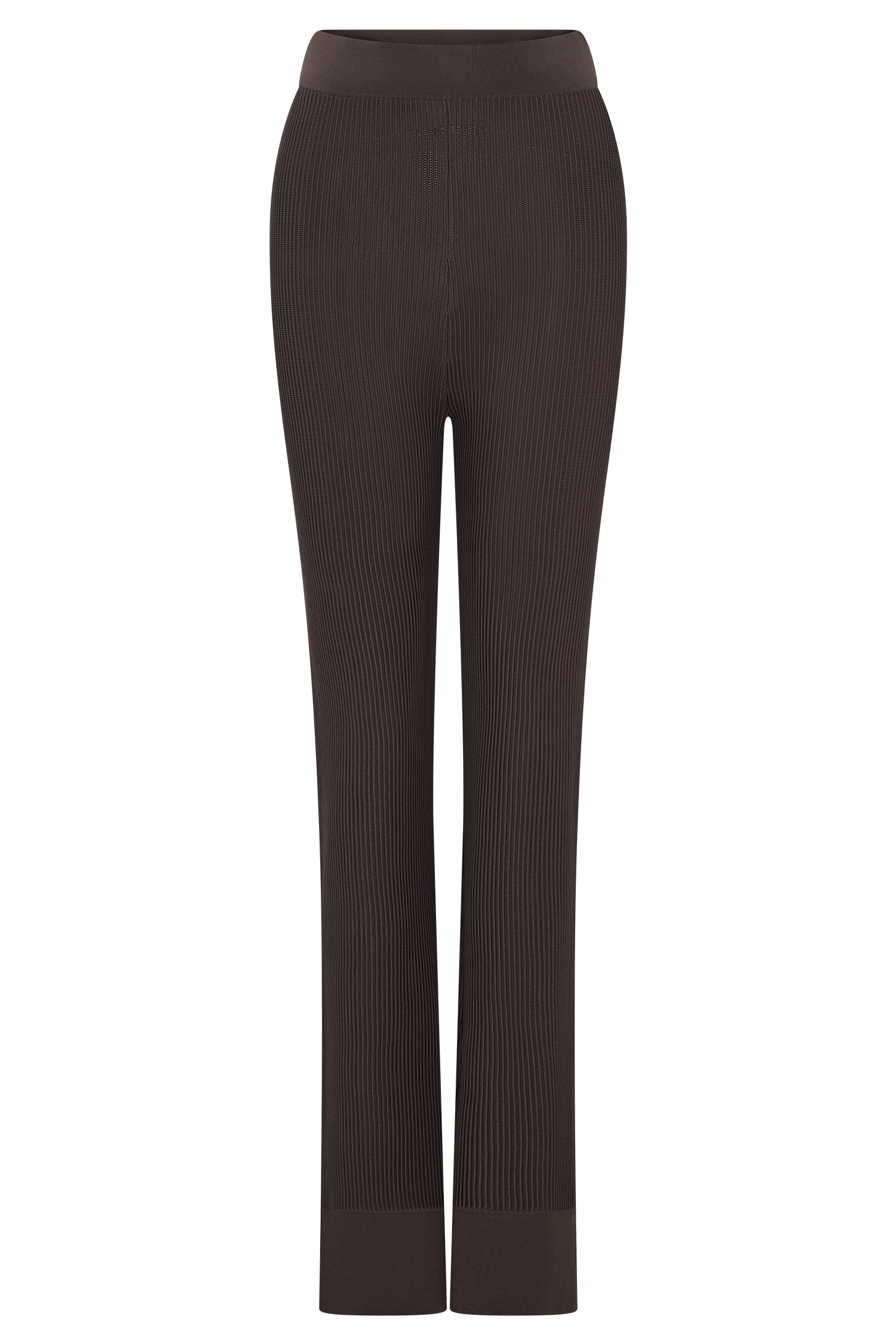 Elodie Ribbed Knit Pants - Chocolate #9