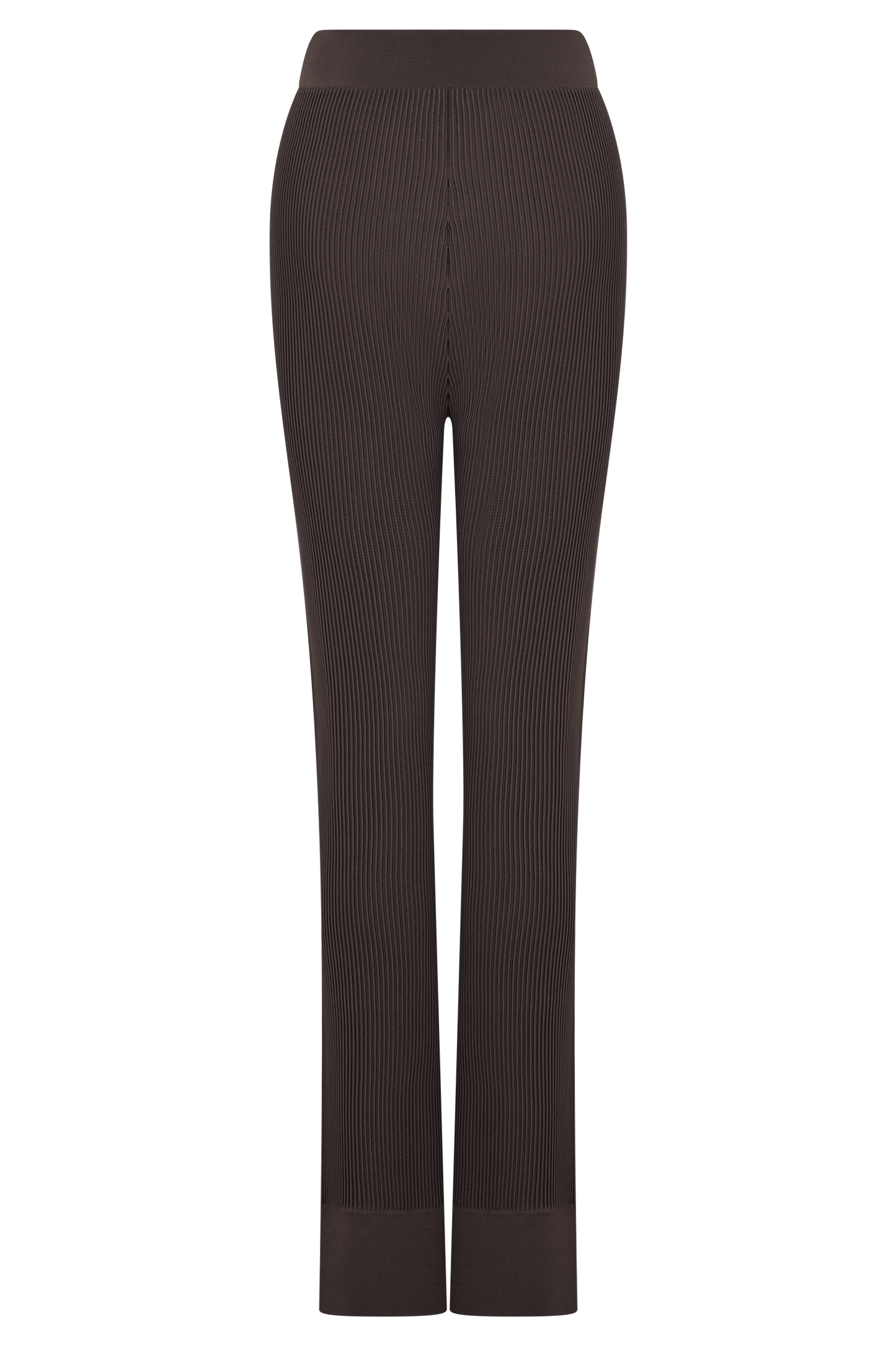 Elodie Ribbed Knit Pants - Chocolate